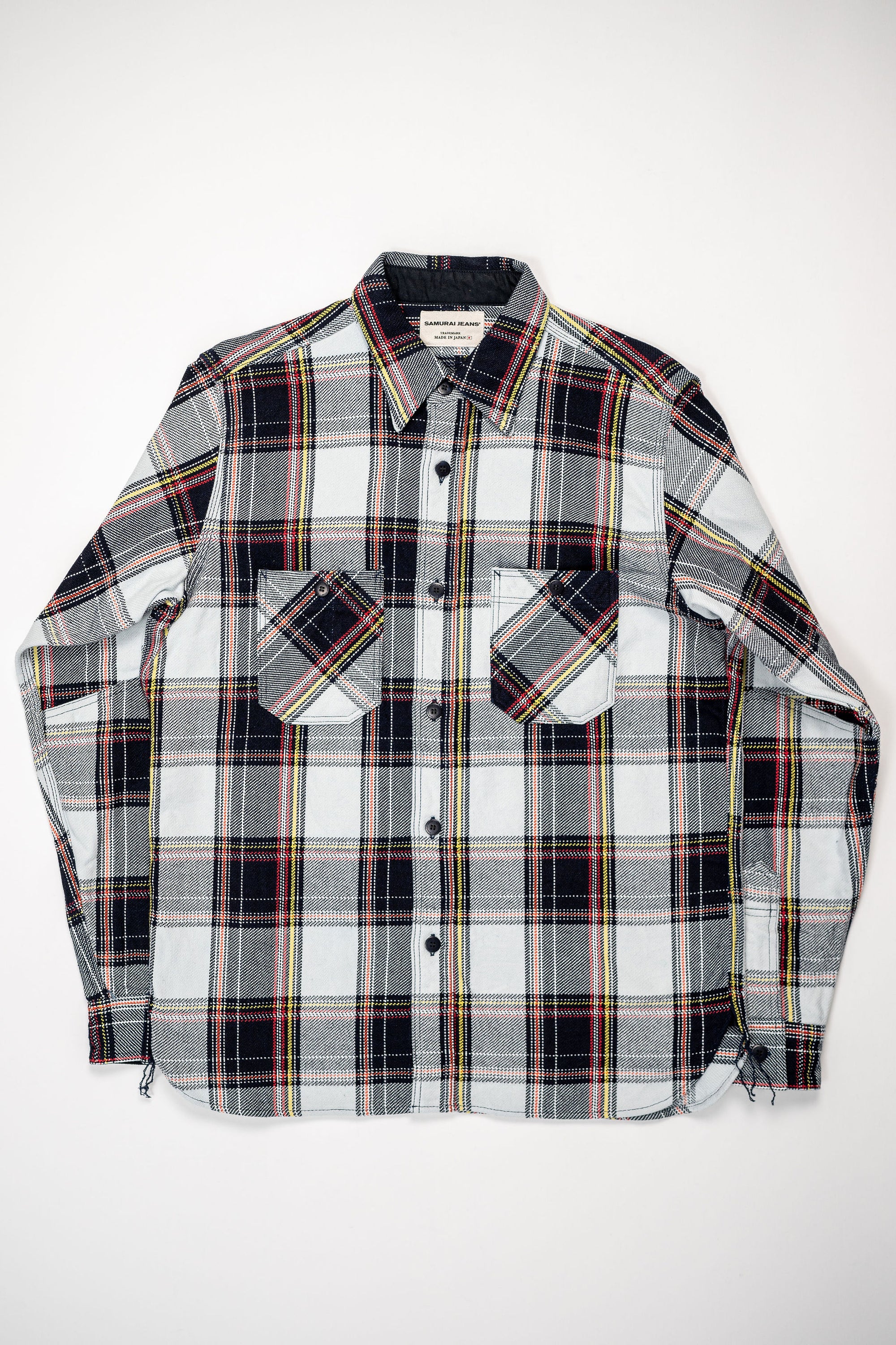 Samurai SIN24-03W Rope Dyed Flannel Shirt - Indigo/Blue