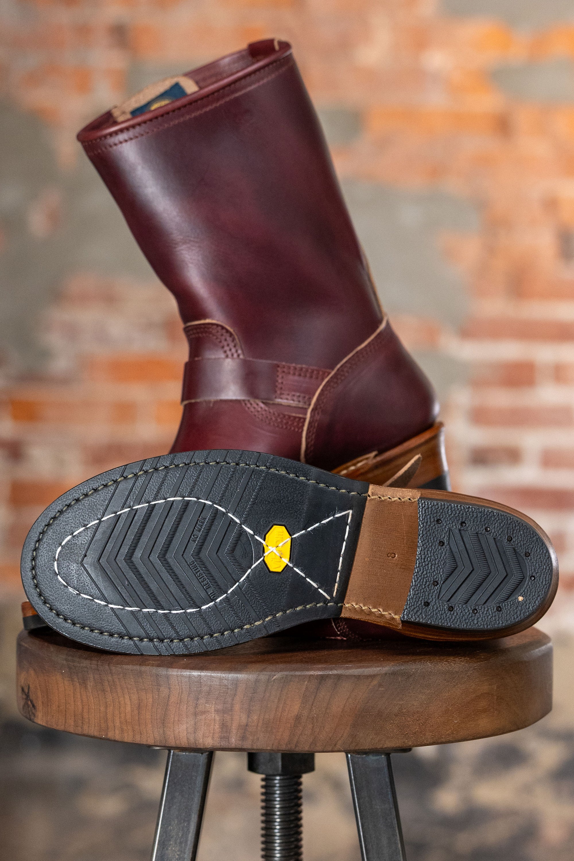 John Lofgren Wabash Engineer Boots - Horween CXL Burgundy