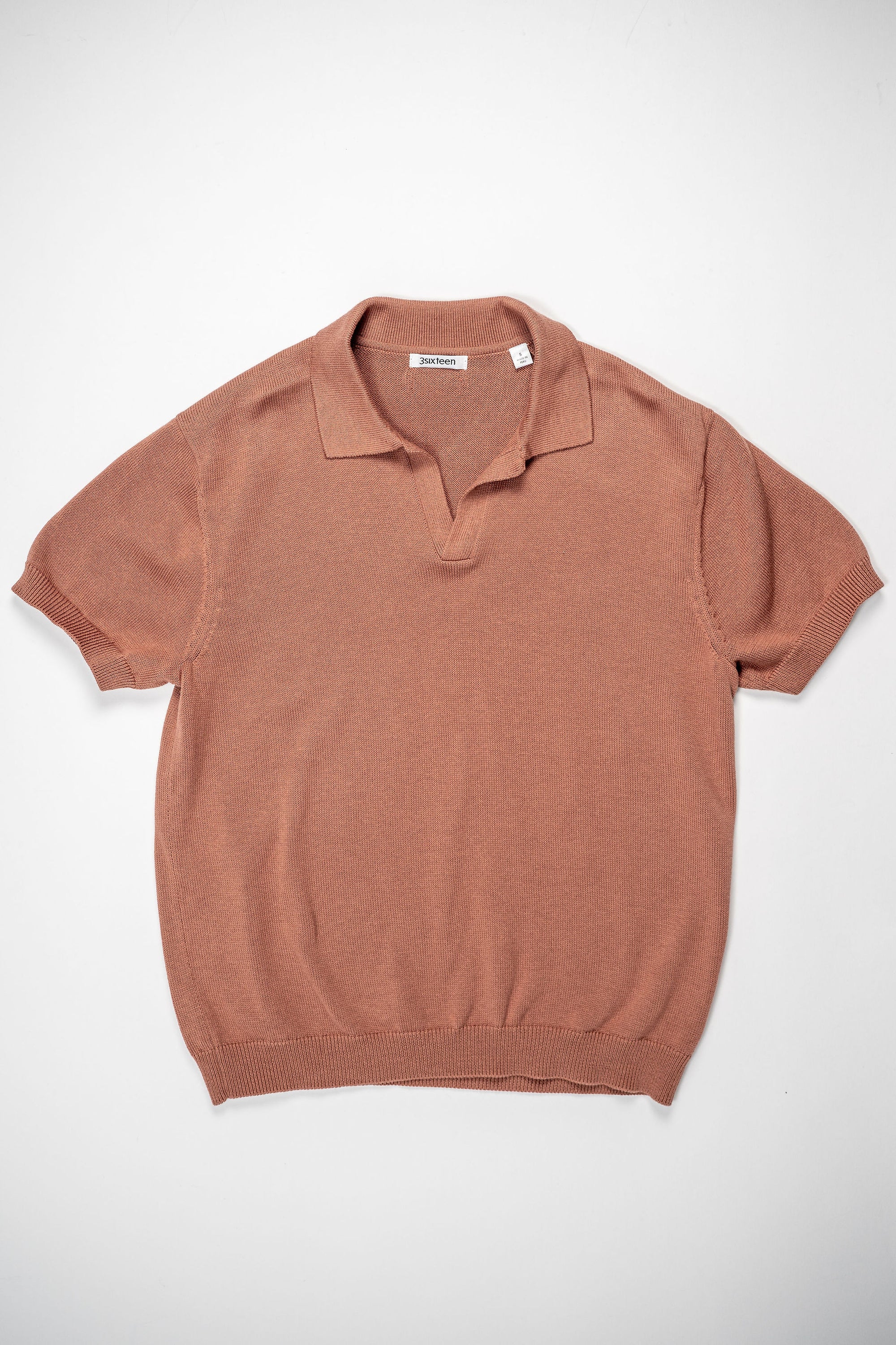 3sixteen Knit Polo Pima Cotton - Clay