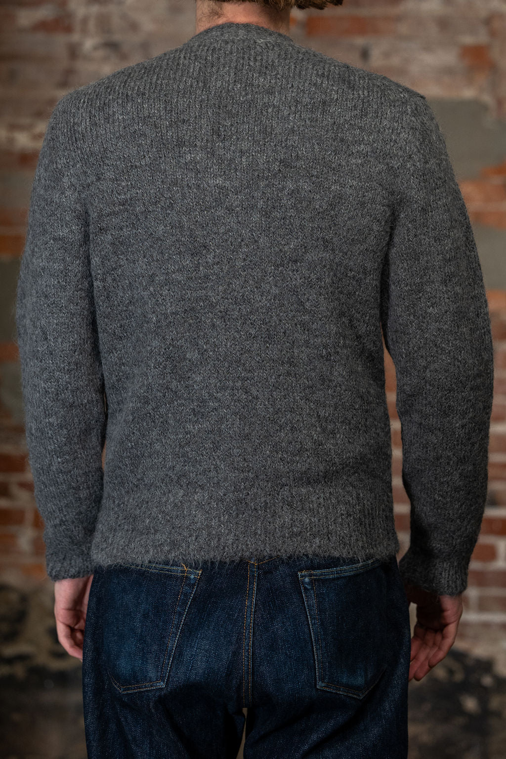 3sixteen Classic Cardigan - Pewter Alpaca