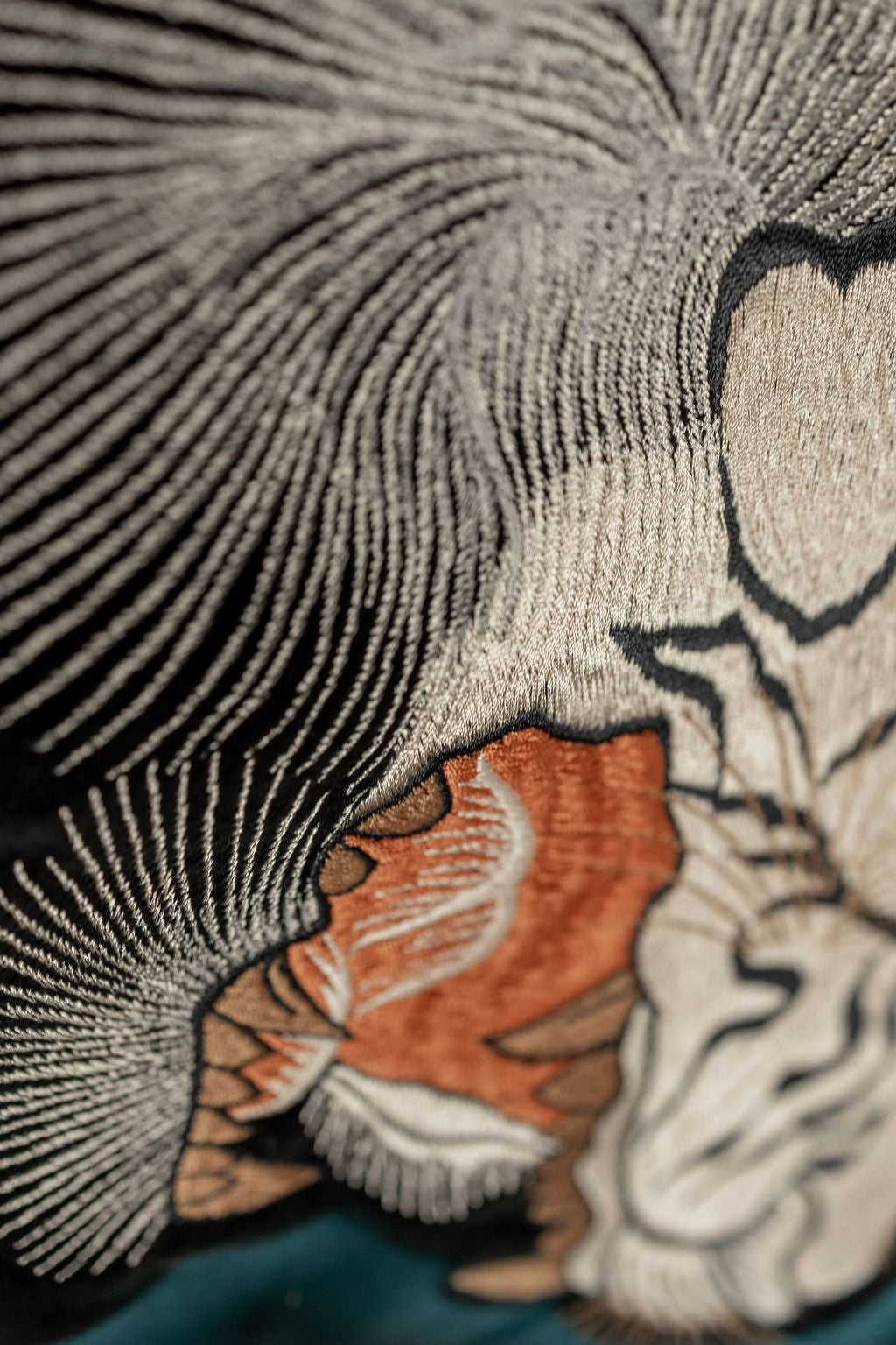 Tailor Toyo TT15809-119  Mid 1950s Style Quilted Souvenir Jacket “Stencil Paint” 60th Anniversary Special Edition - “Tiger Head” × “Eagle”