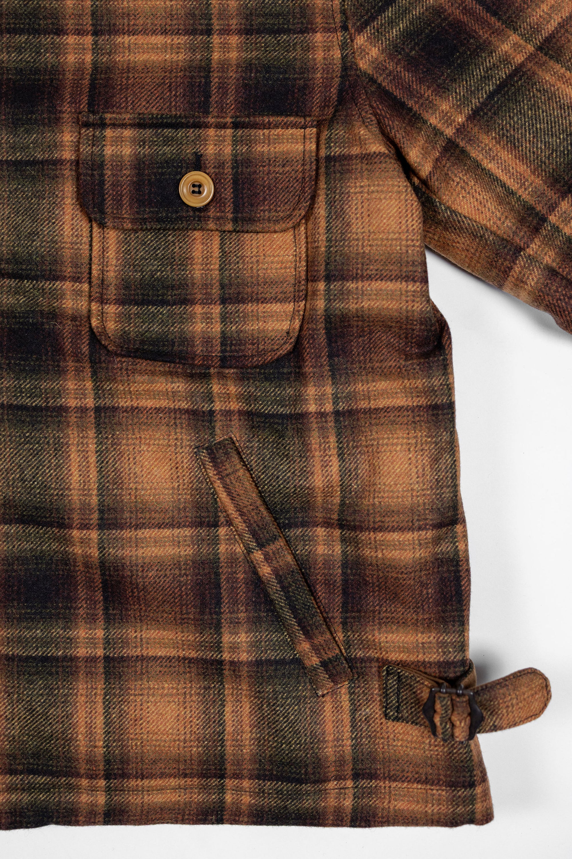 Blue Blanket J45 IT173 Half Belt Italian Flannel Jacket