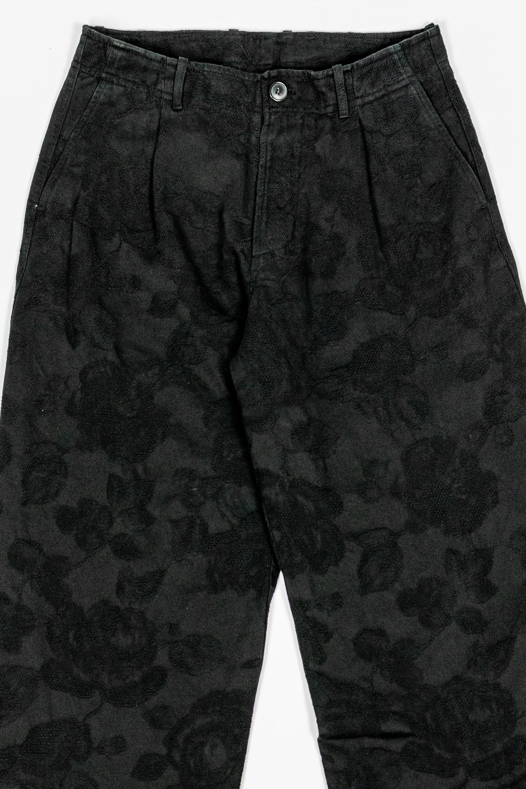 Hansen Garments Bobby Wide Pleated Trousers - Black Flowers