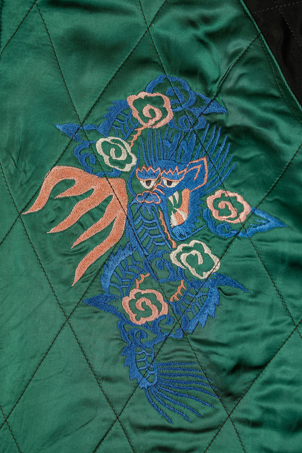 Tailor Toyo TT15809-119  Mid 1950s Style Quilted Souvenir Jacket “Stencil Paint” 60th Anniversary Special Edition - “Tiger Head” × “Eagle”