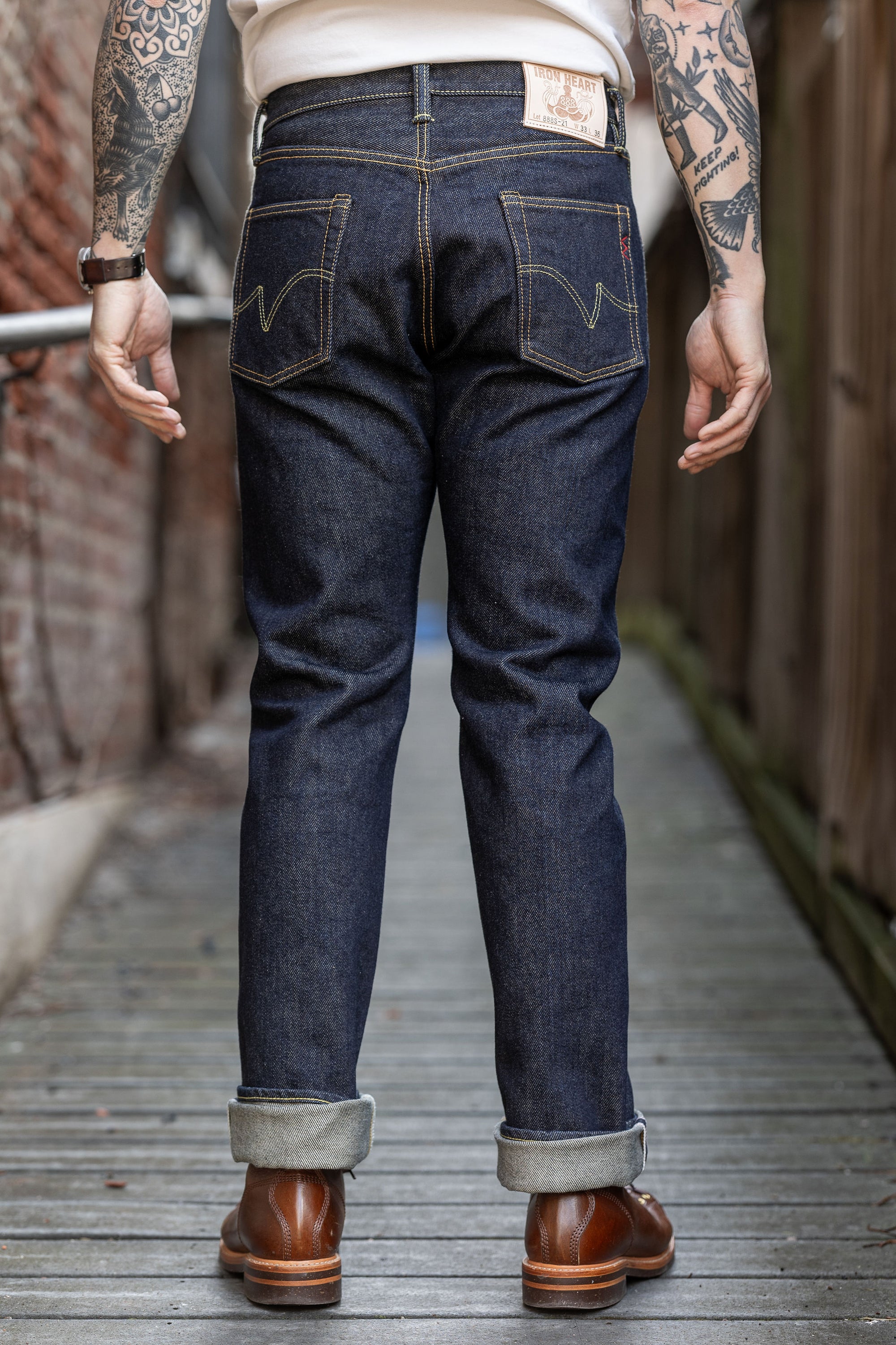 Iron Heart IH-888S-21 Indigo 21oz. Selvedge Denim - Tapered Cut