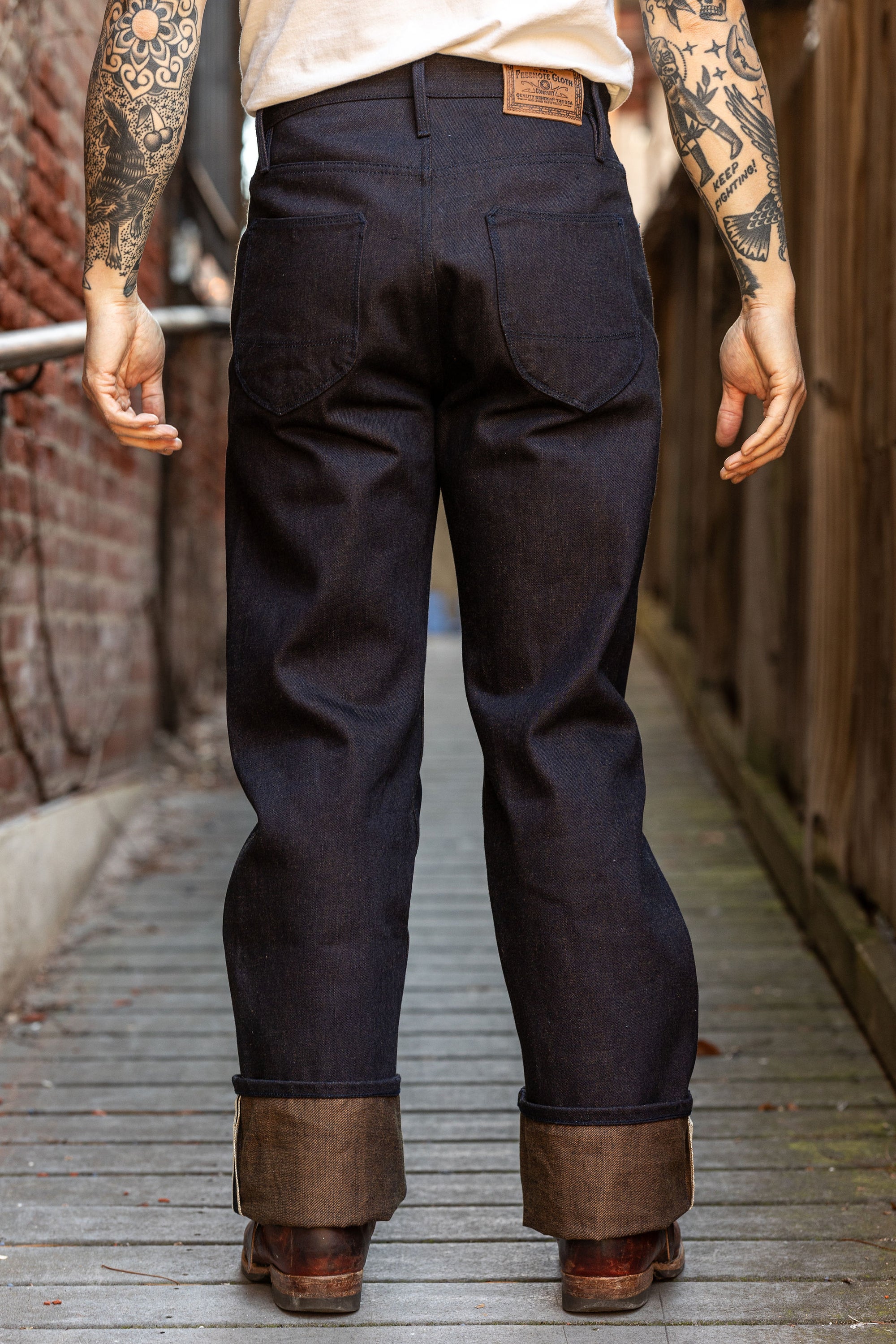 Freenote Cloth Modesto - 16oz Blue Brown Denim