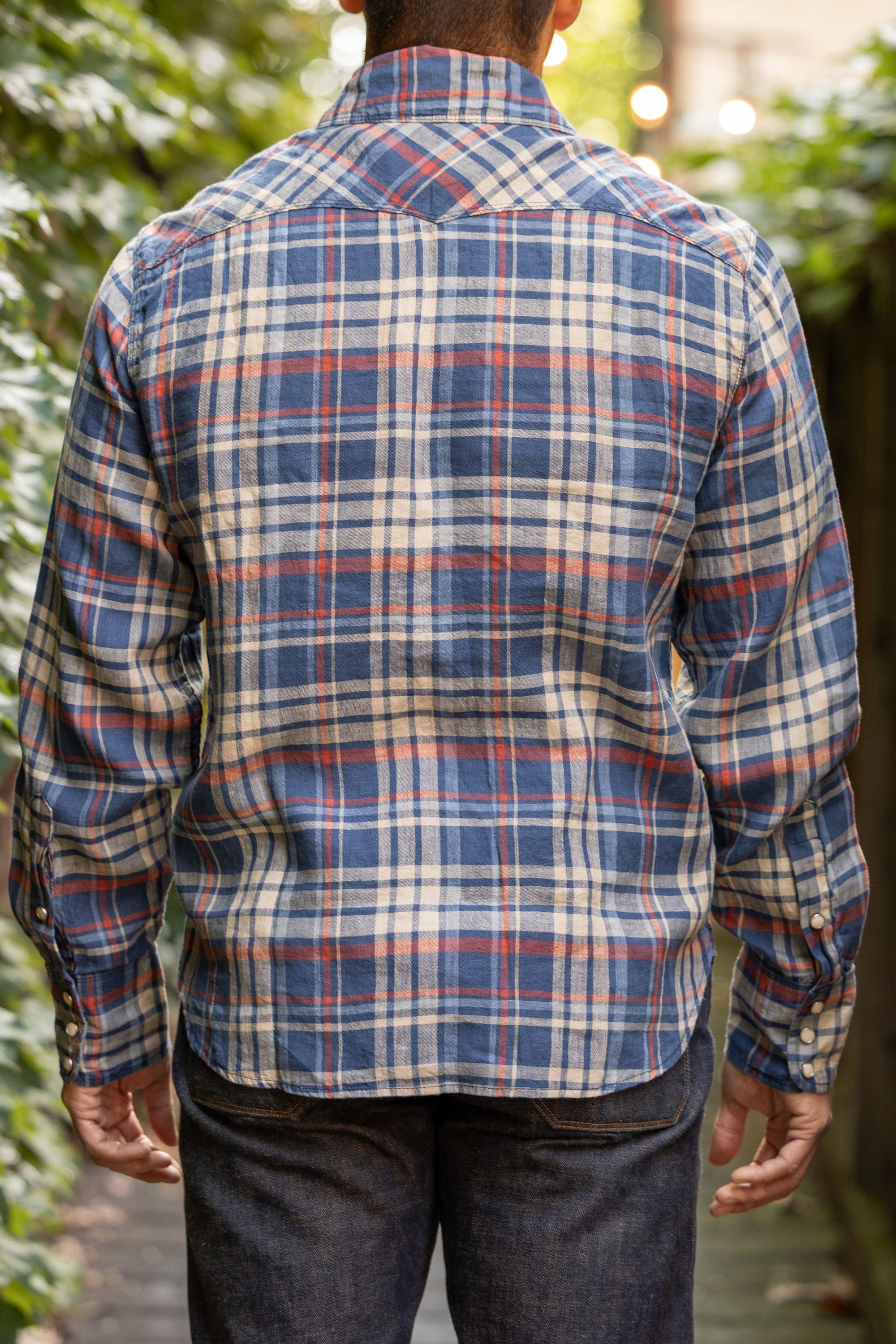 Freenote Cloth Western Scout - Kingfisher Blue Plaid