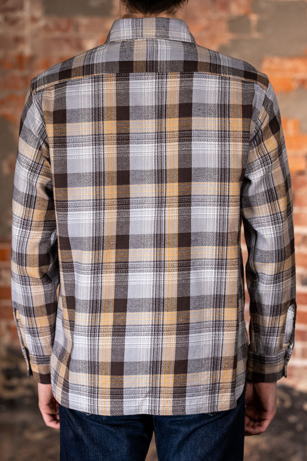 Sugar Cane Lot No. SC29562 Twill Check Work Shirt - Gray