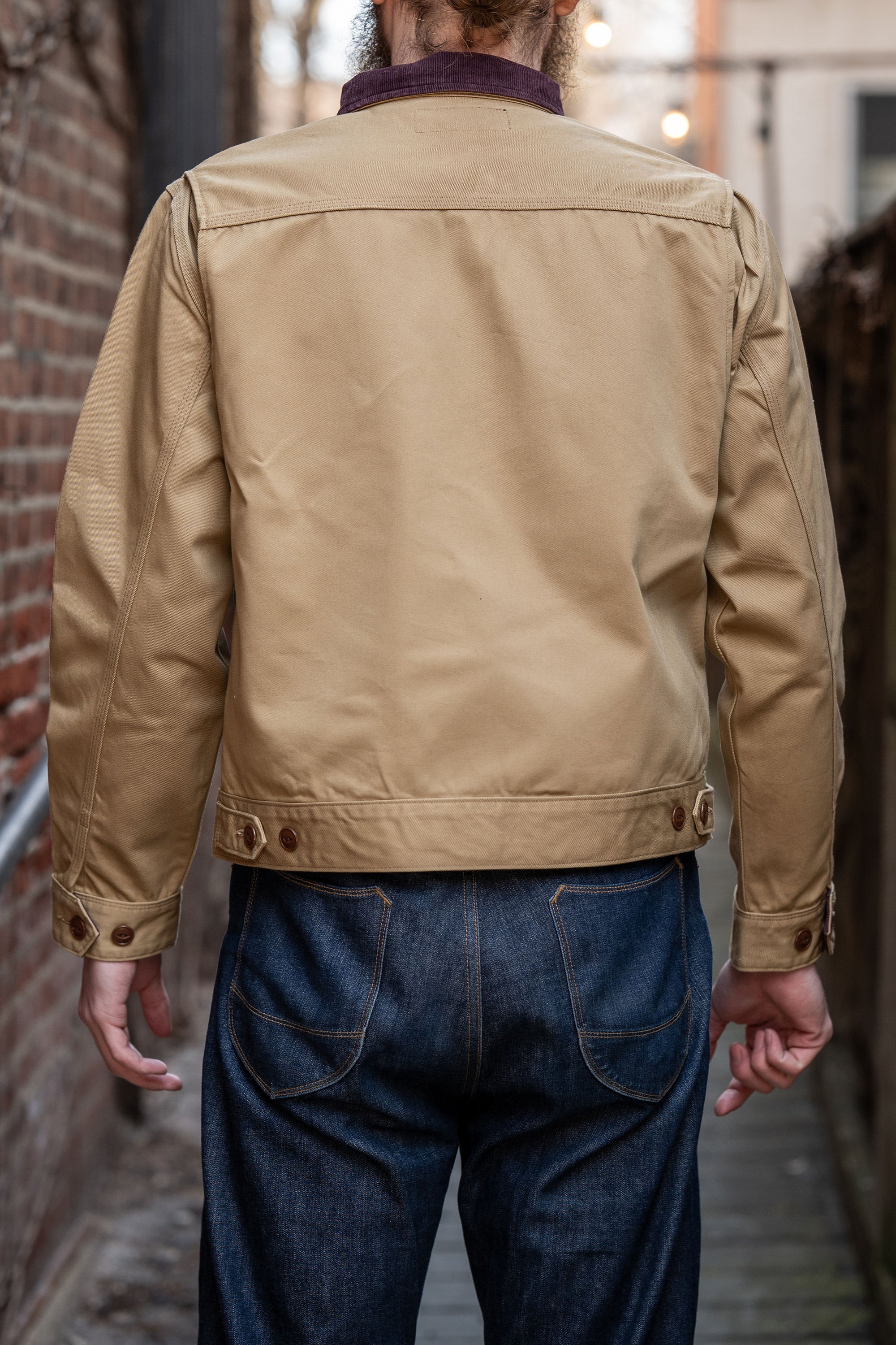 Iron Heart IHJ-144-BEI Kurashikizome 120z Twill Work Jacket - Beige