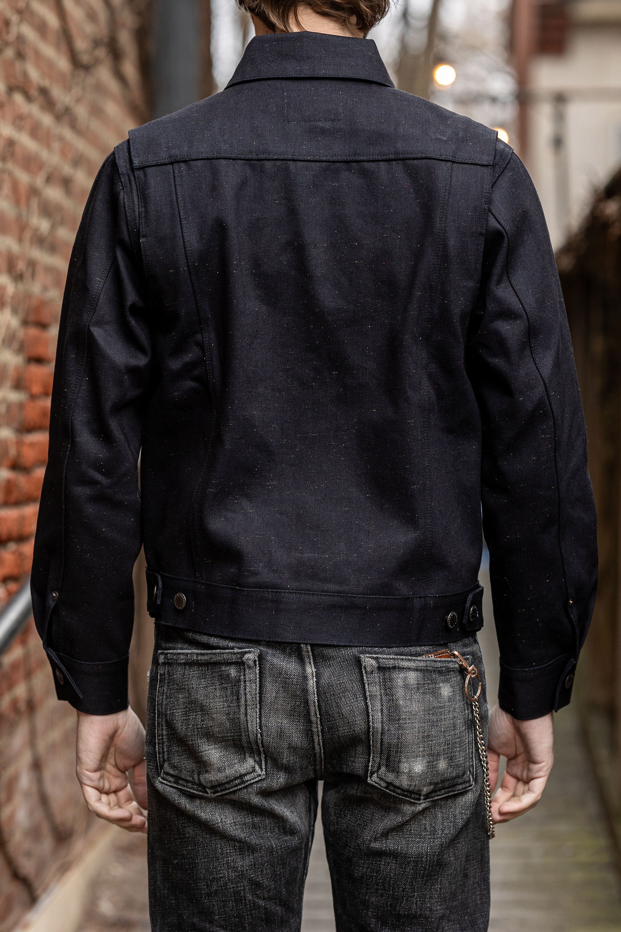 Freenote Cloth Riders Jacket - 14oz Raw Fleck