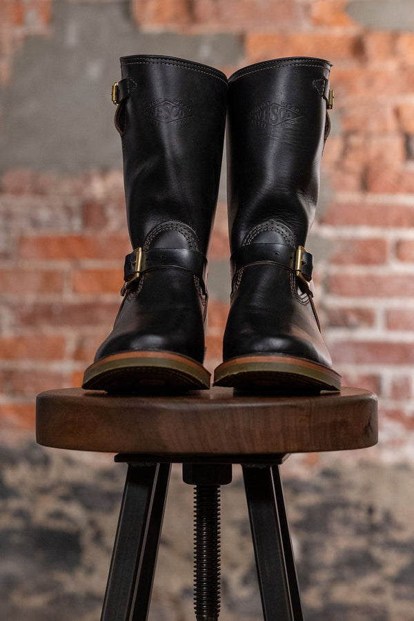 ウィール M.R Paris 8 フランス　靴工具　アンティーク Wesco Boots Mister Lou - Horween Black Horsehide Green Super Grip
