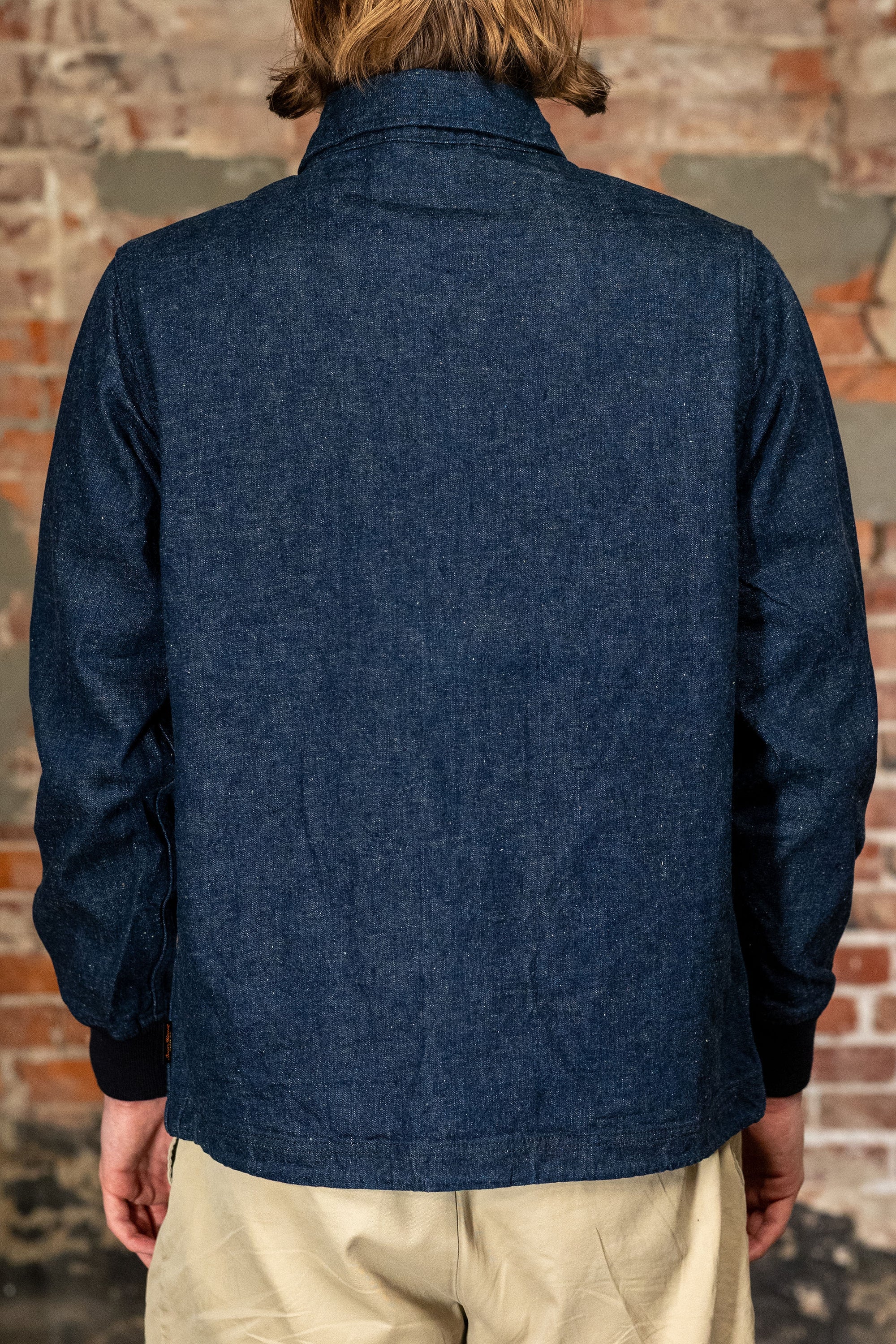 Iron Heart IHJ-161-IND-NP 10oz Neppy Selvedge Denim Coach Jacket - Indigo - No Patch