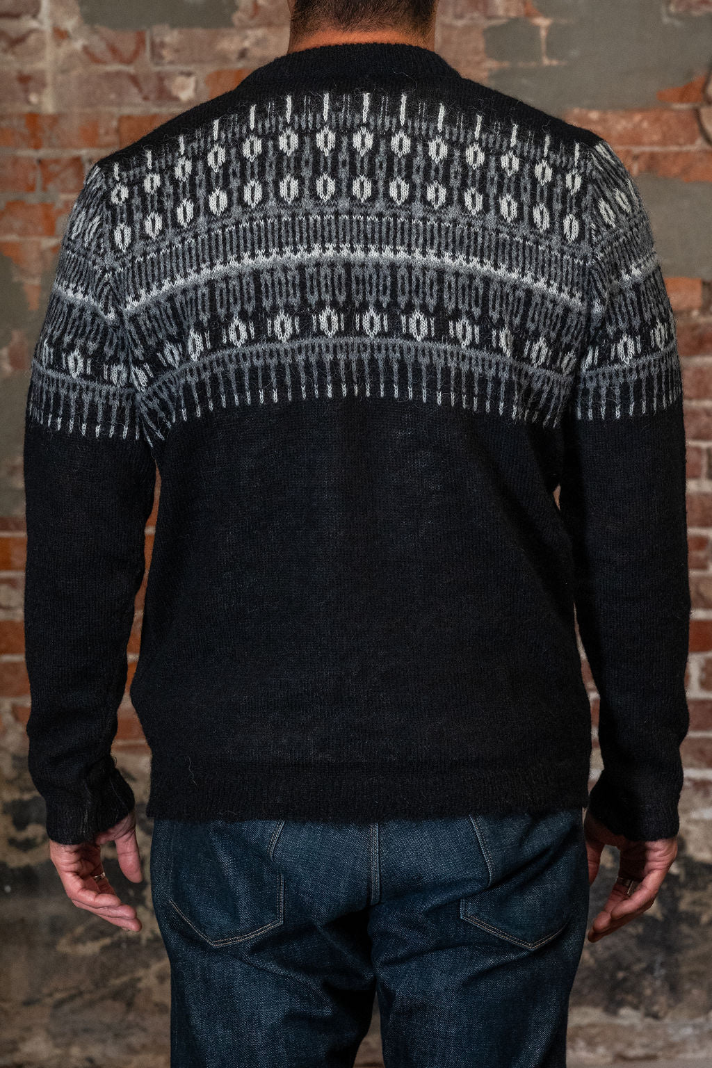 Hansen Garments Eske Jacquard Design Sweater - Nordic Black