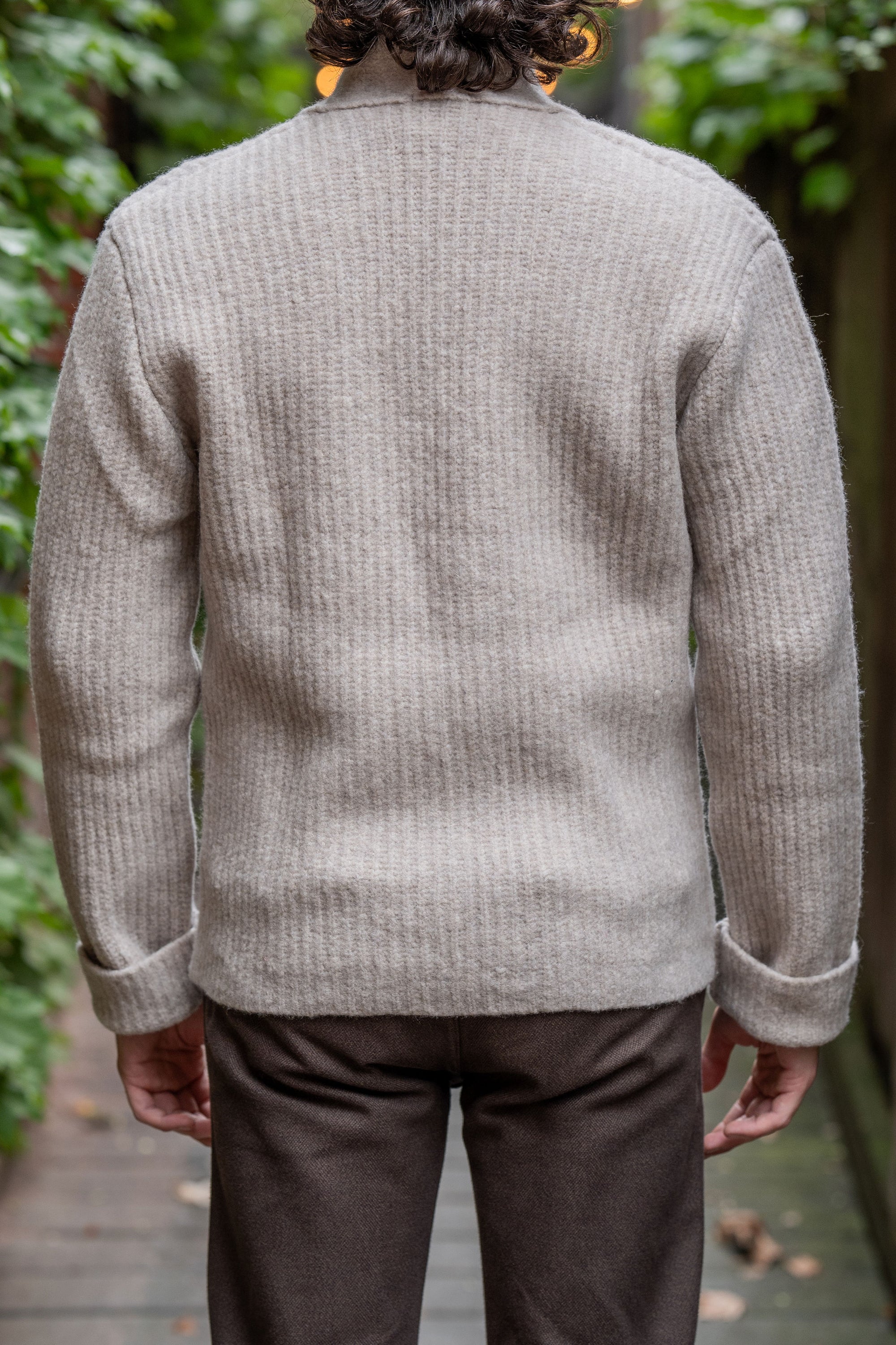 Hansen Garments Linus Knitted Cardigan - Fuzzy Natural