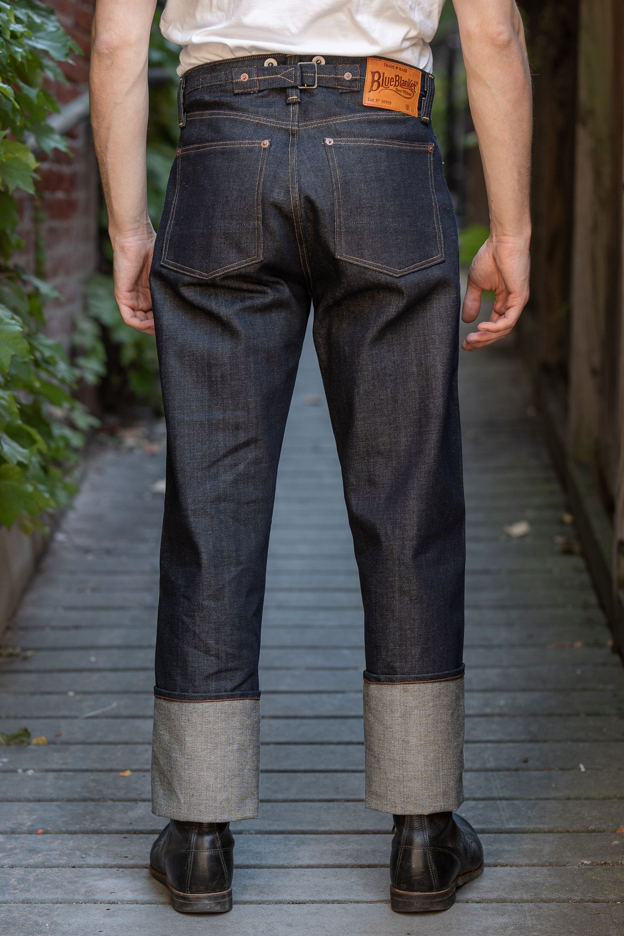 Blue Blanket P35 IT165 Waist Overall Jeans Single Needle Production - 13oz Italian Selvedge Raw Organic Denim