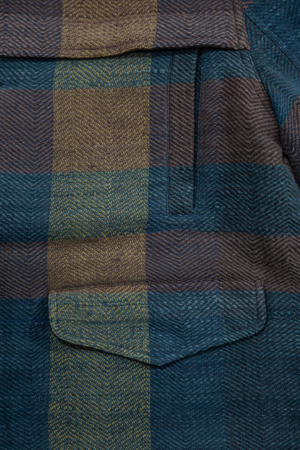 Indi + Ash Braulio Barn Coat - Handspun Herringbone Blanket Plaid