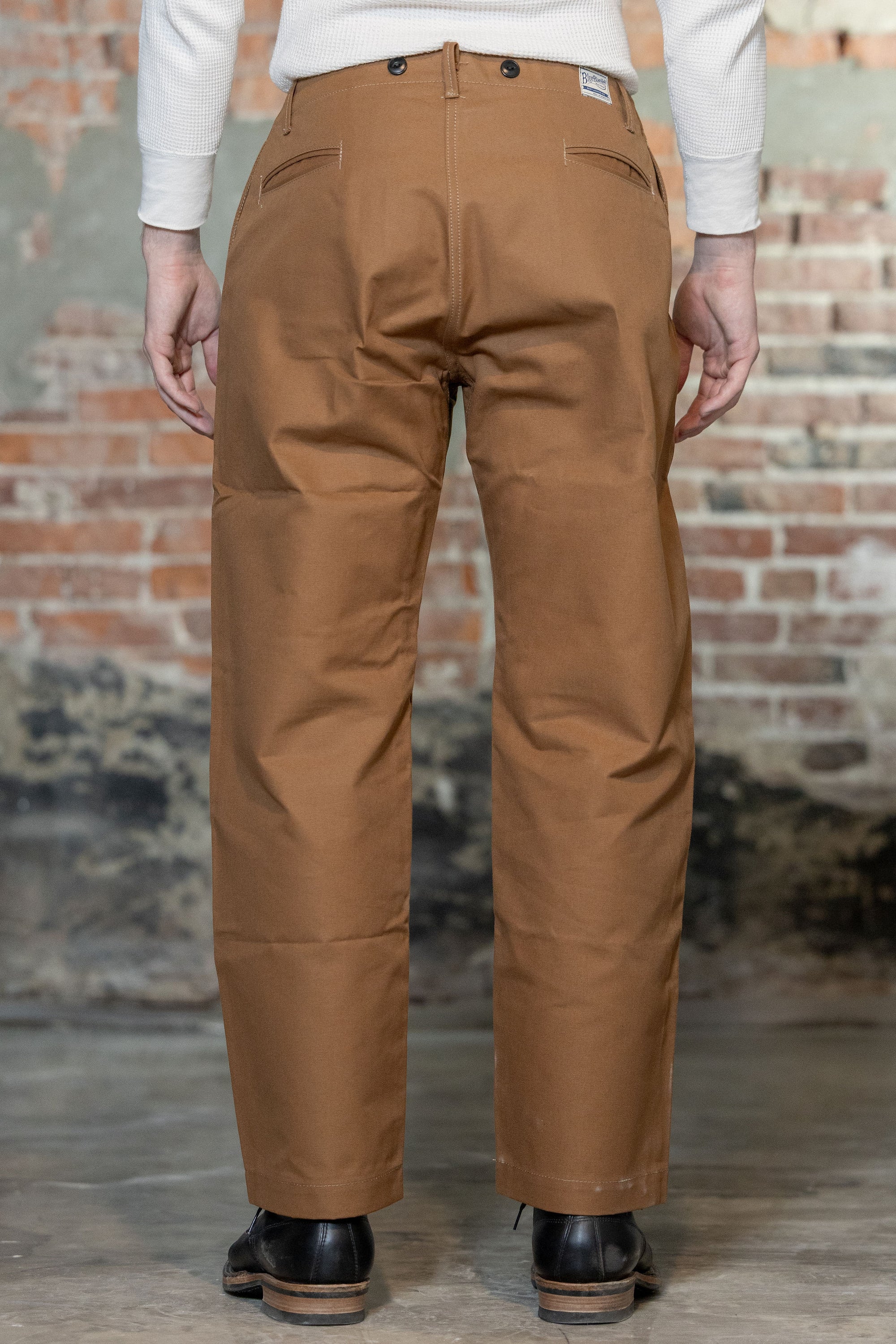 Blue Blanket P39 IT23 Waist Overall - Italian Waxed Khaki