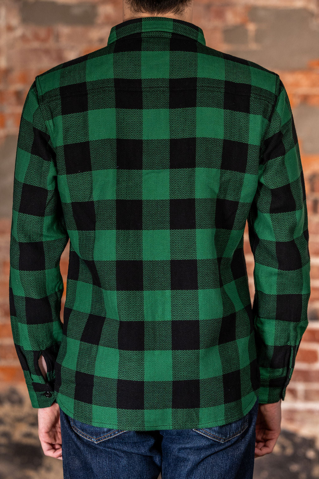 The Flat Head SNR-101L Block Check Flannel Shirt - Green/Black