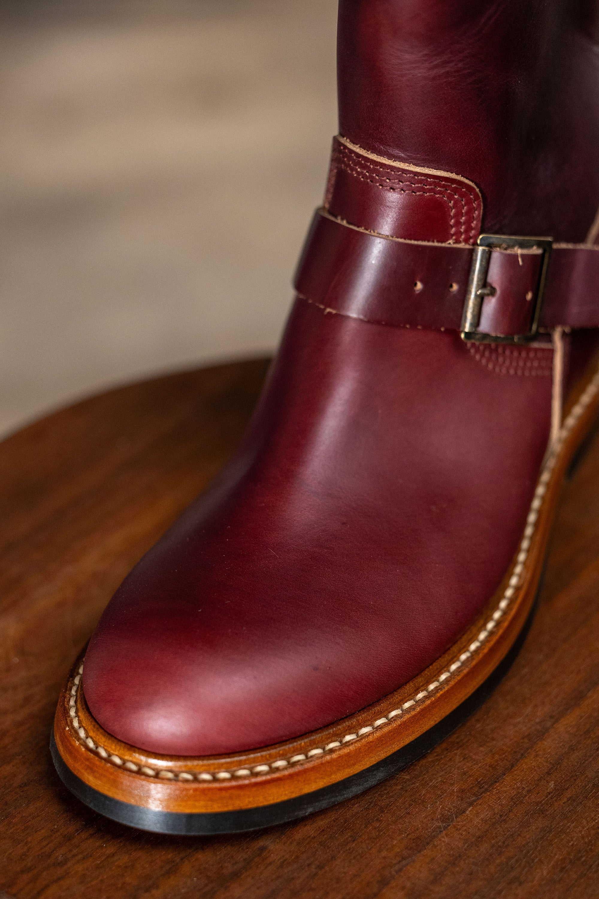 John Lofgren Wabash Engineer Boots - Horween CXL Burgundy