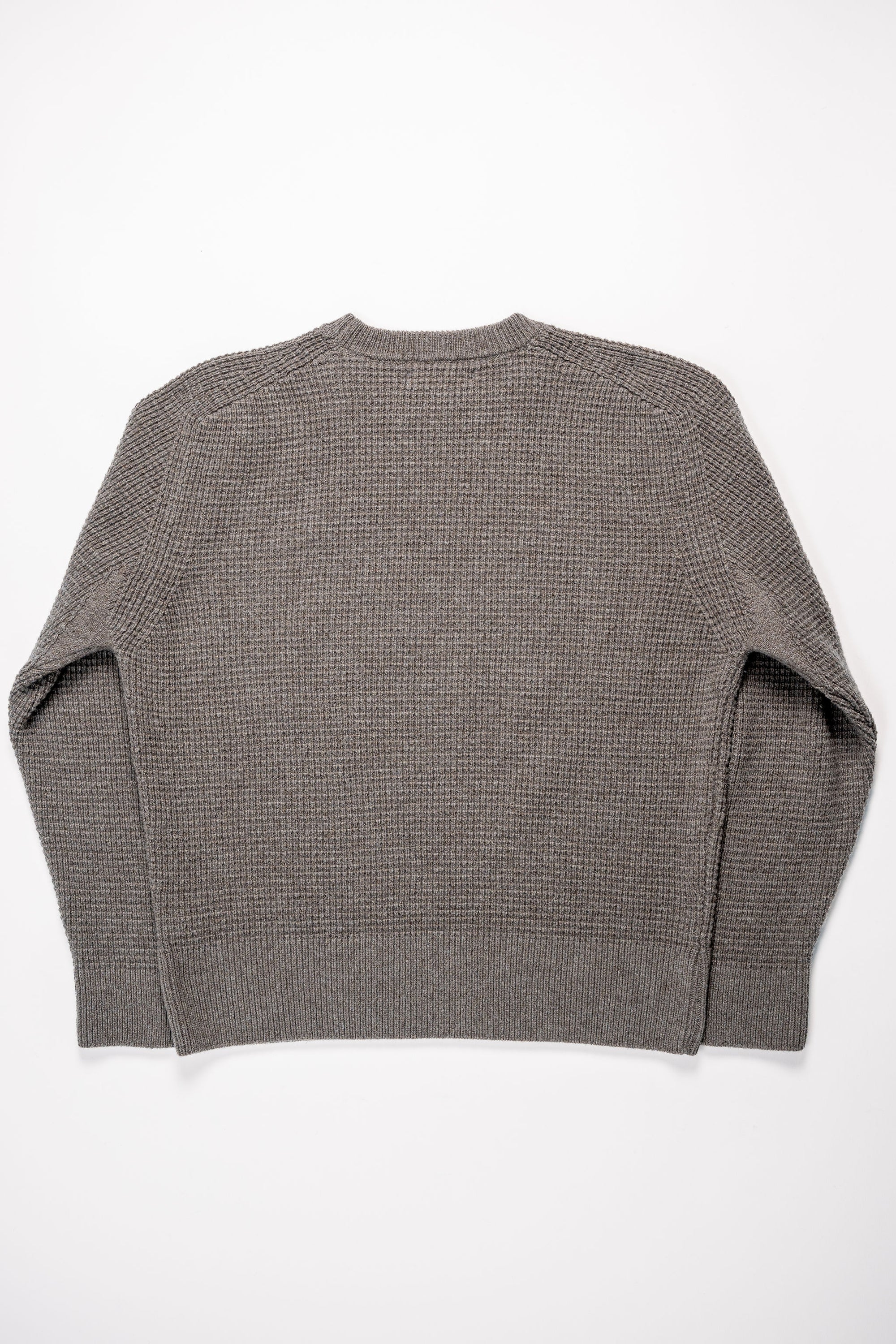 Merz b. Schwanen BLADE02 Merino Wool-Cashmere Waffle Structured Pullover - Grain