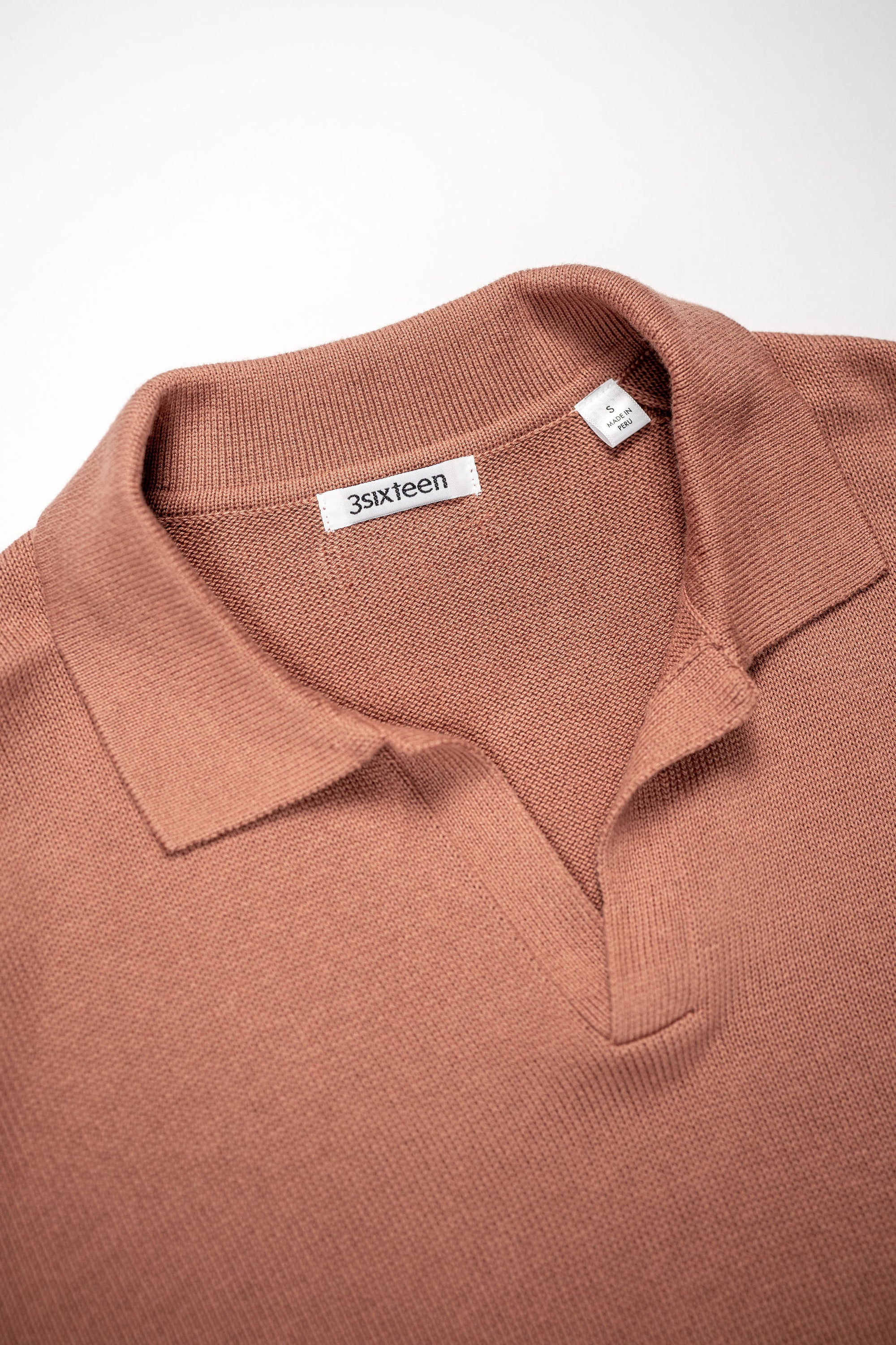 3sixteen Knit Polo Pima Cotton - Clay