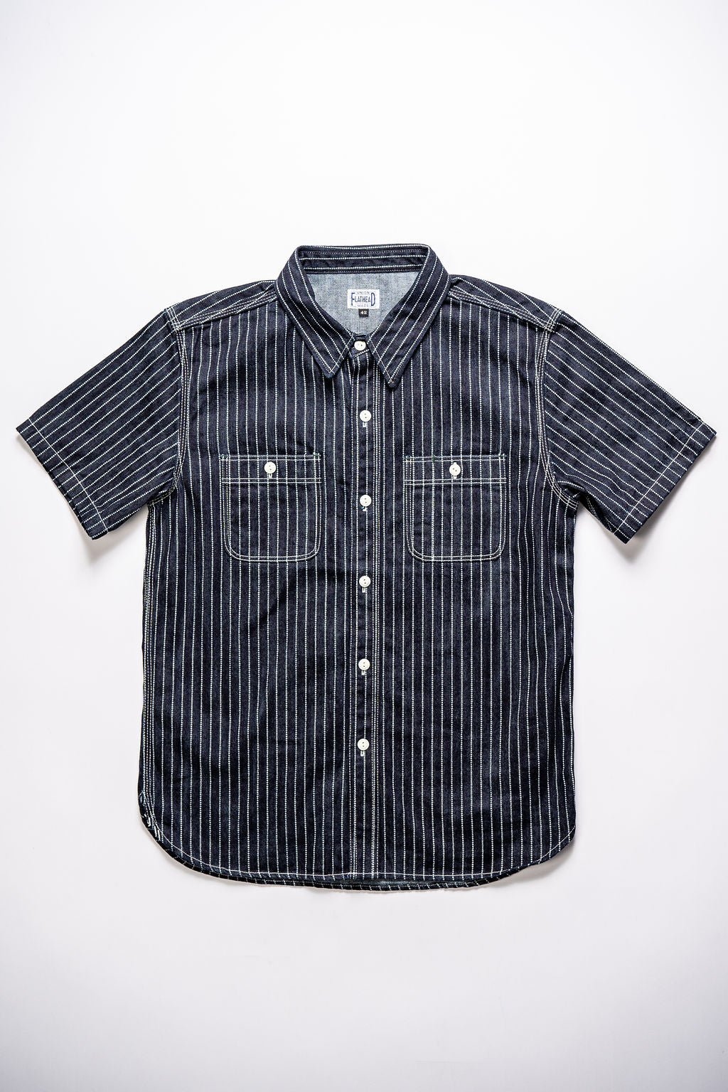 The Flat Head FN-SDK-702S - 10oz  Wabash Denim Work Shirt S/S