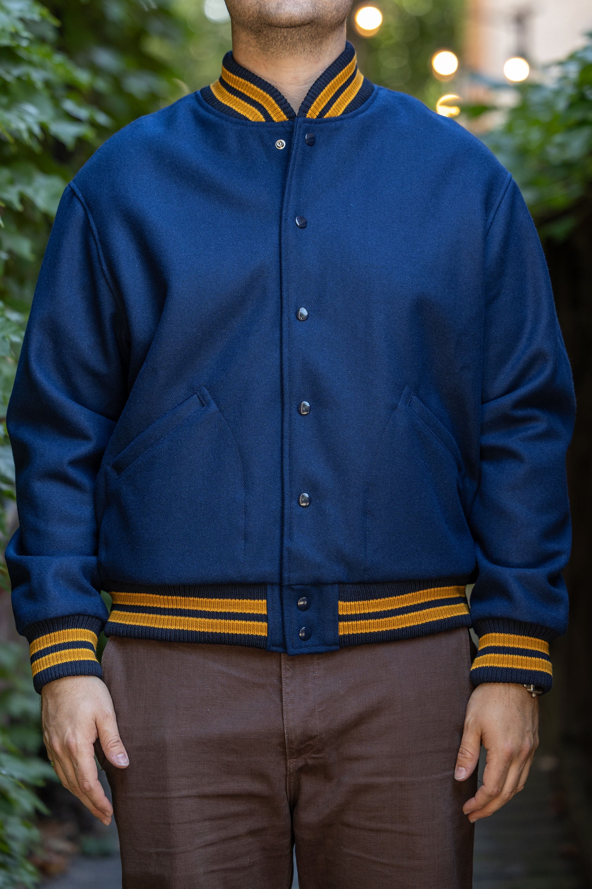 Dehen 1920 60's Club Jacket - Nittany Navy Melton Wool