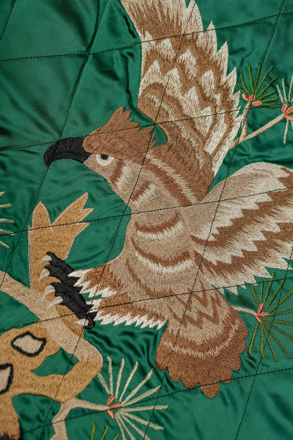 Tailor Toyo TT15809-119  Mid 1950s Style Quilted Souvenir Jacket “Stencil Paint” 60th Anniversary Special Edition - “Tiger Head” × “Eagle”