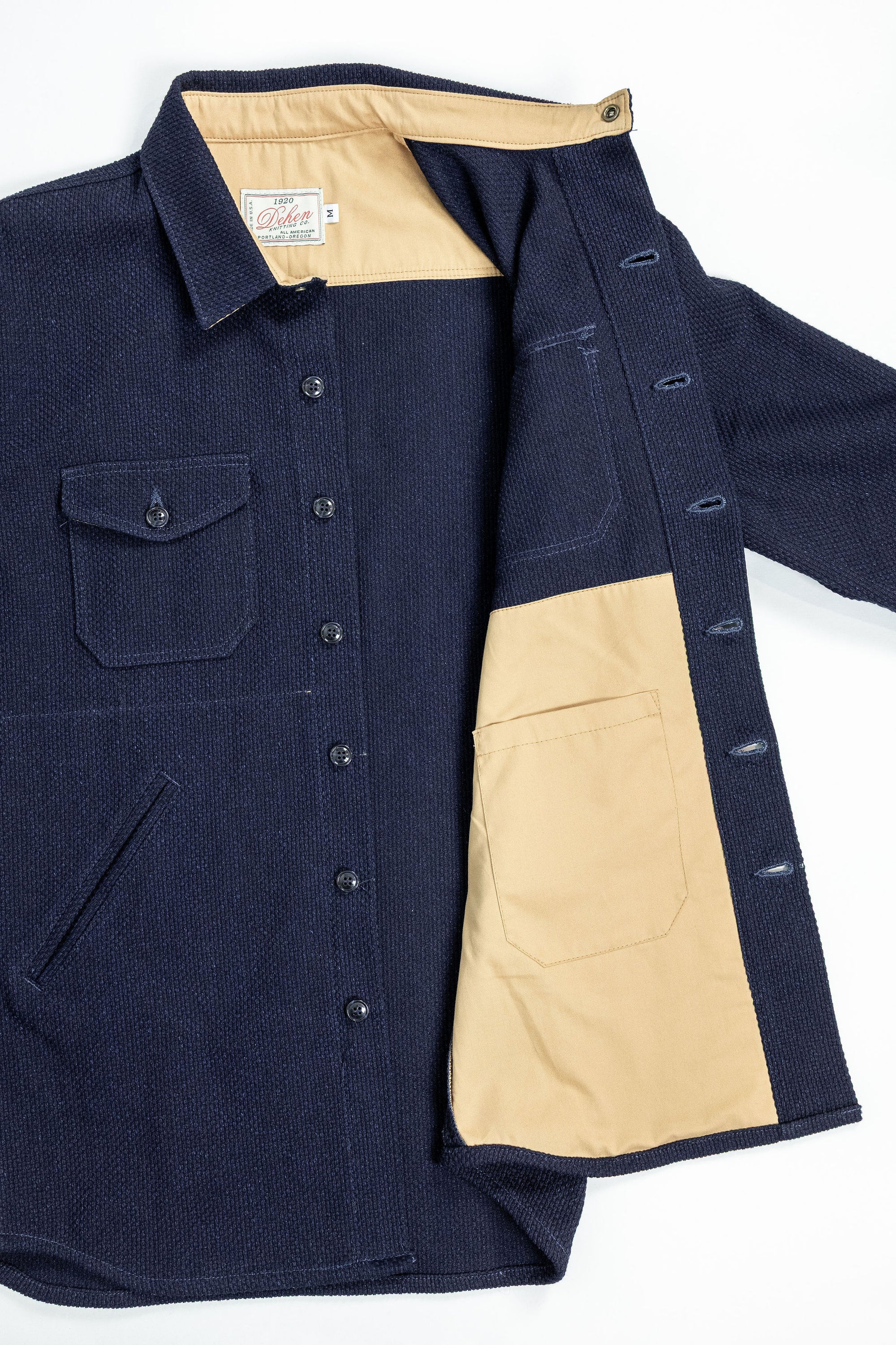 Dehen 1920 Crissman Overshirt - Sashiko Cotton Indigo