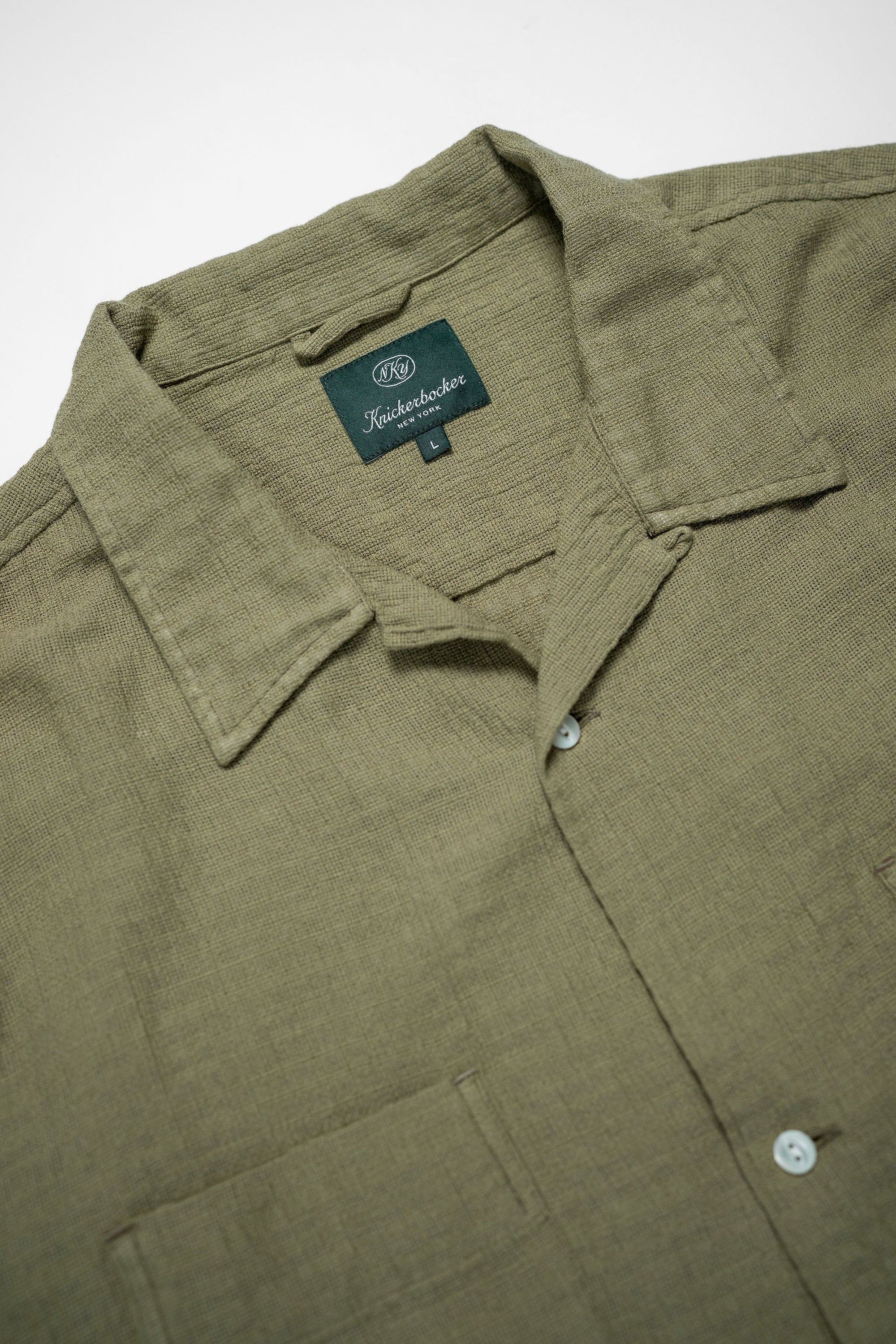 Knickerbocker Oliveira Breeze Weave Shirt - Olive Sand