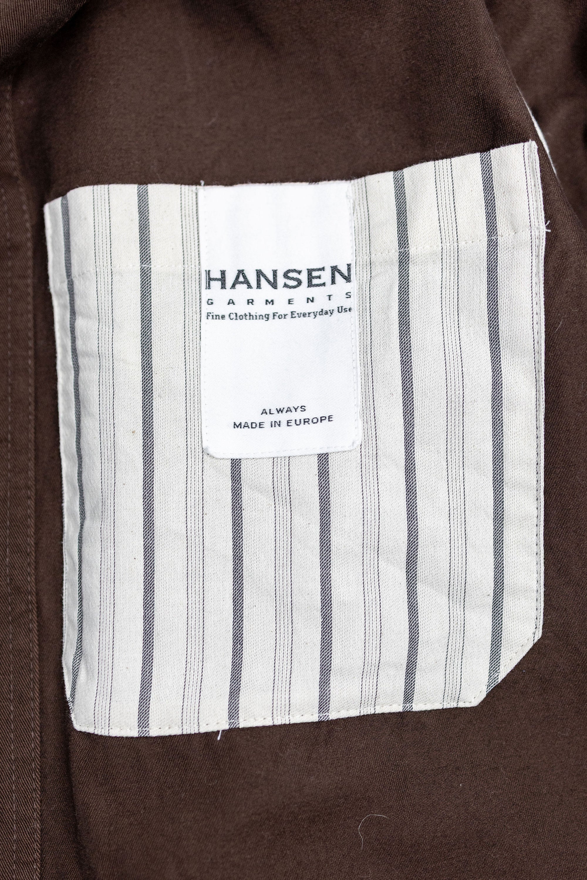 Hansen Garments Bendik Workwear Jacket - Chestnut
