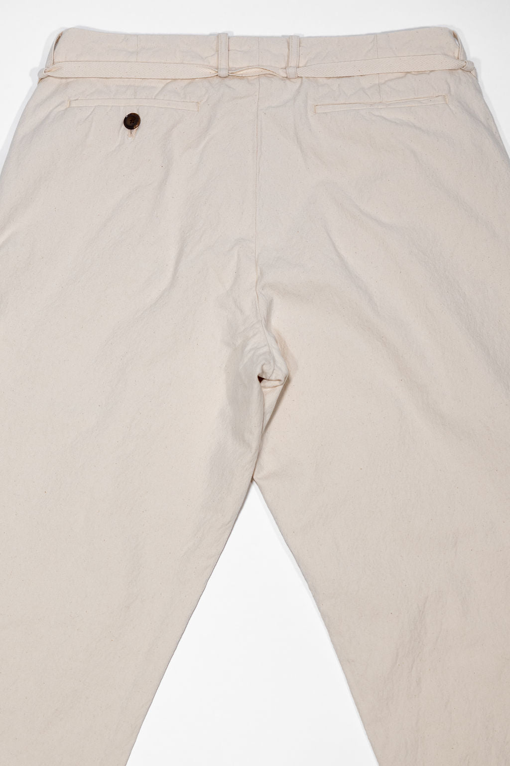 Seuvas Canvas Tapered 2-Tuck Pants (Regular) - Natural