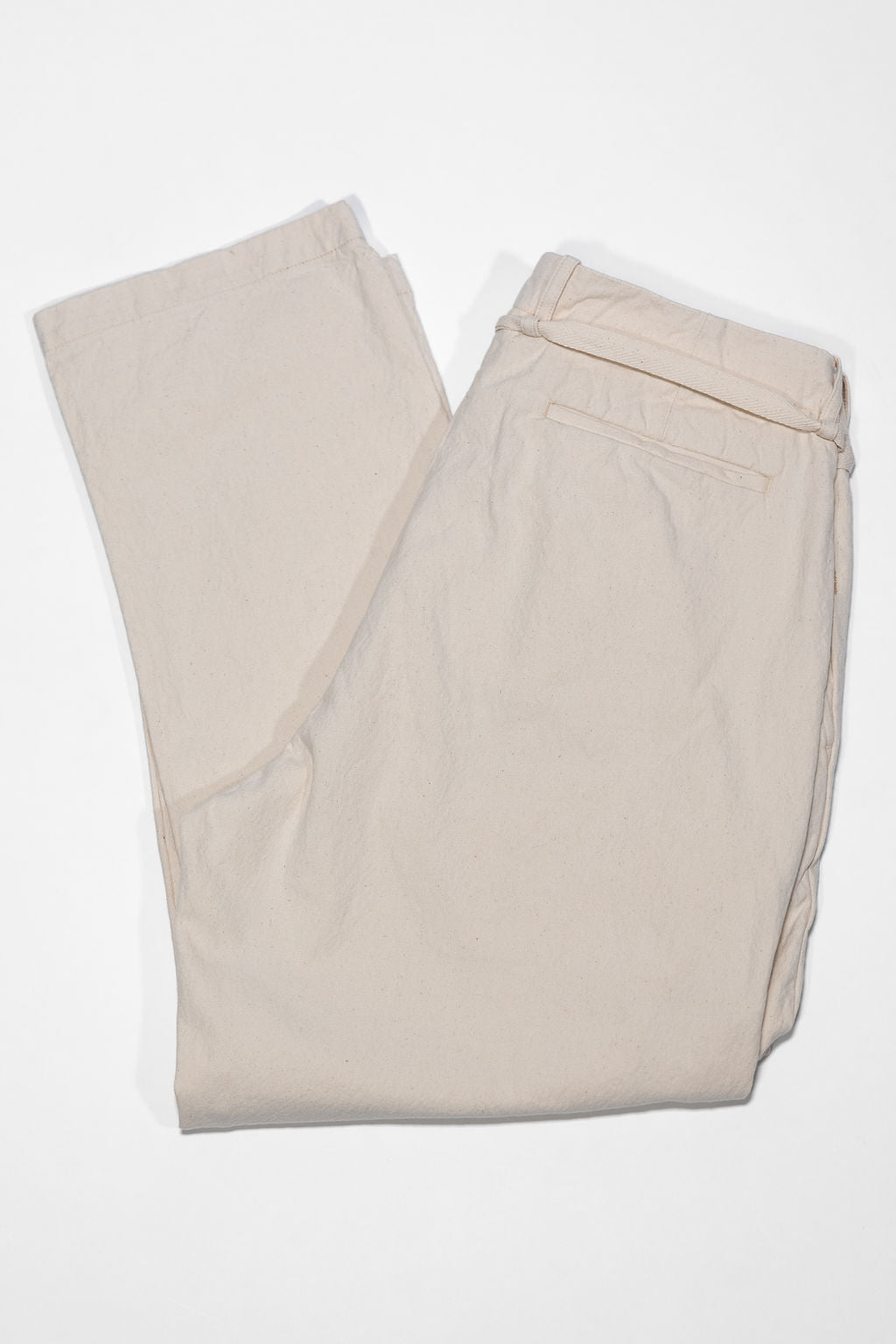 Seuvas Canvas Tapered 2-Tuck Pants (Regular) - Natural