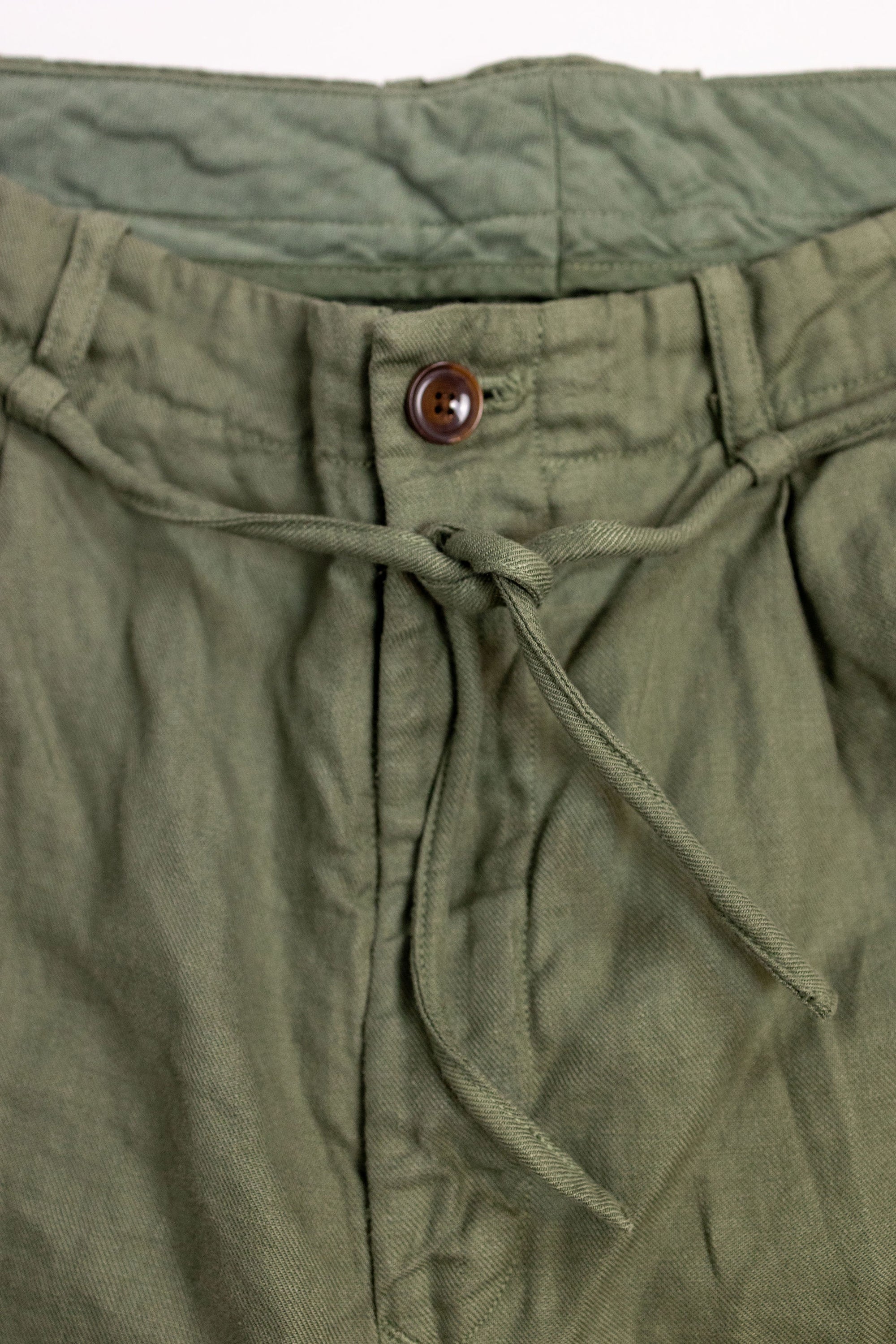 Seuvas Linen Tapered 2-Tuck Pants - Olive
