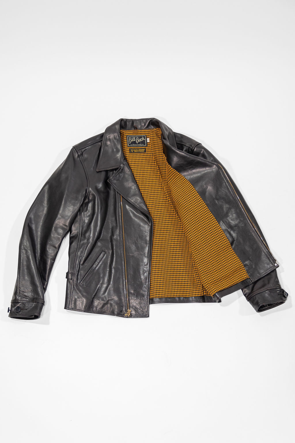 Attractions 379 Horsehide Double Flats Jacket - Black