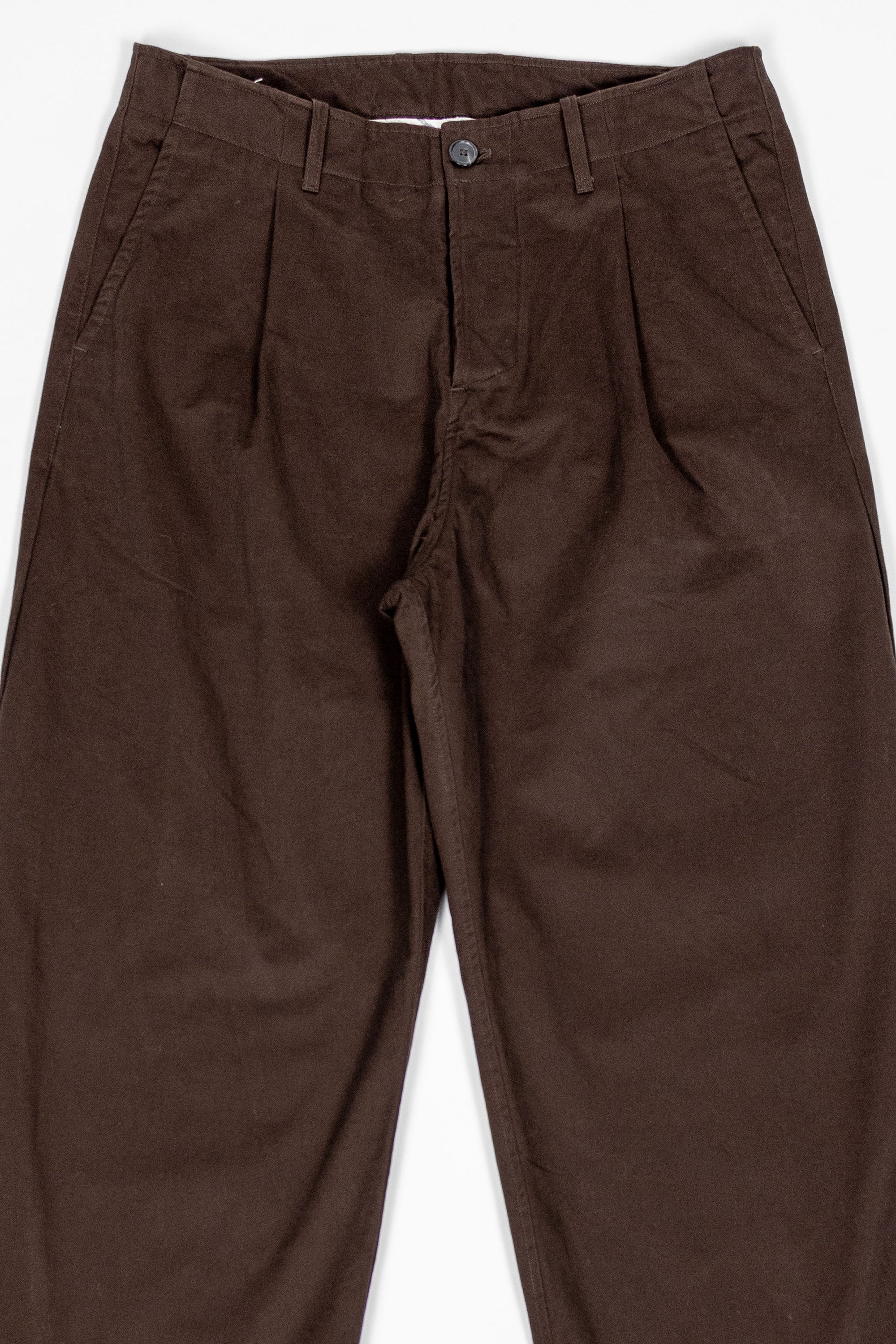 Hansen Garments Bobby Wide Pleated Trousers - Chestnut