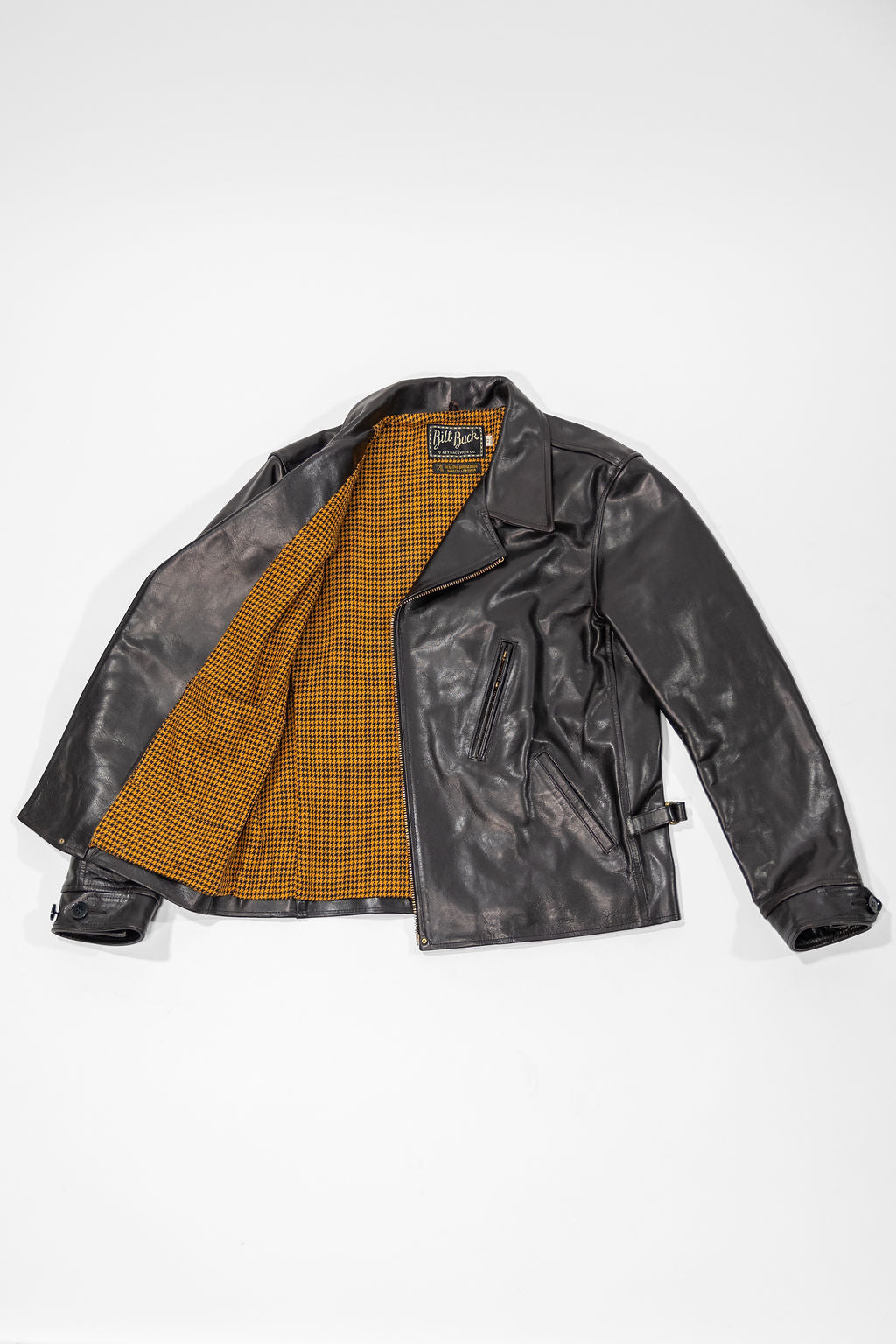 Attractions 379 Horsehide Double Flats Jacket - Black