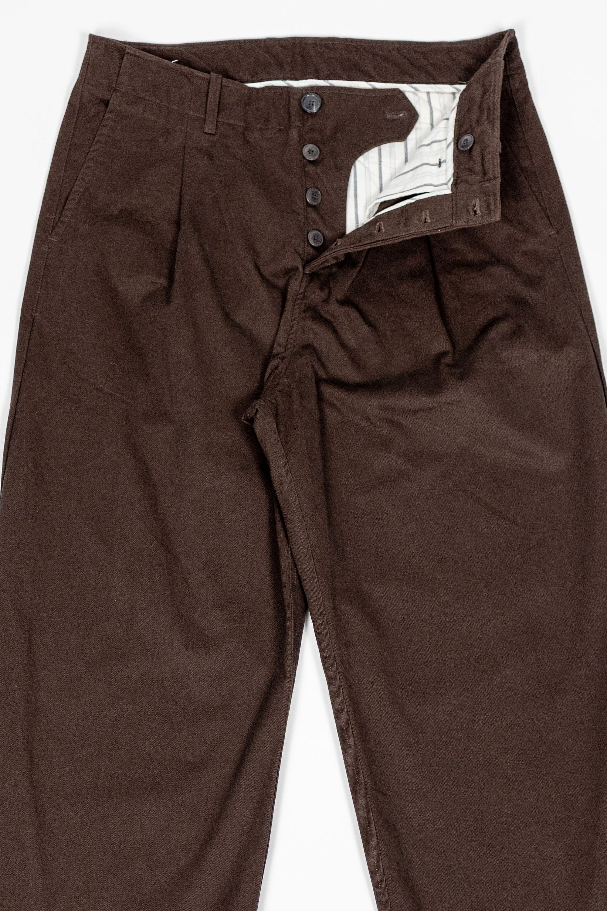 Hansen Garments Bobby Wide Pleated Trousers - Chestnut