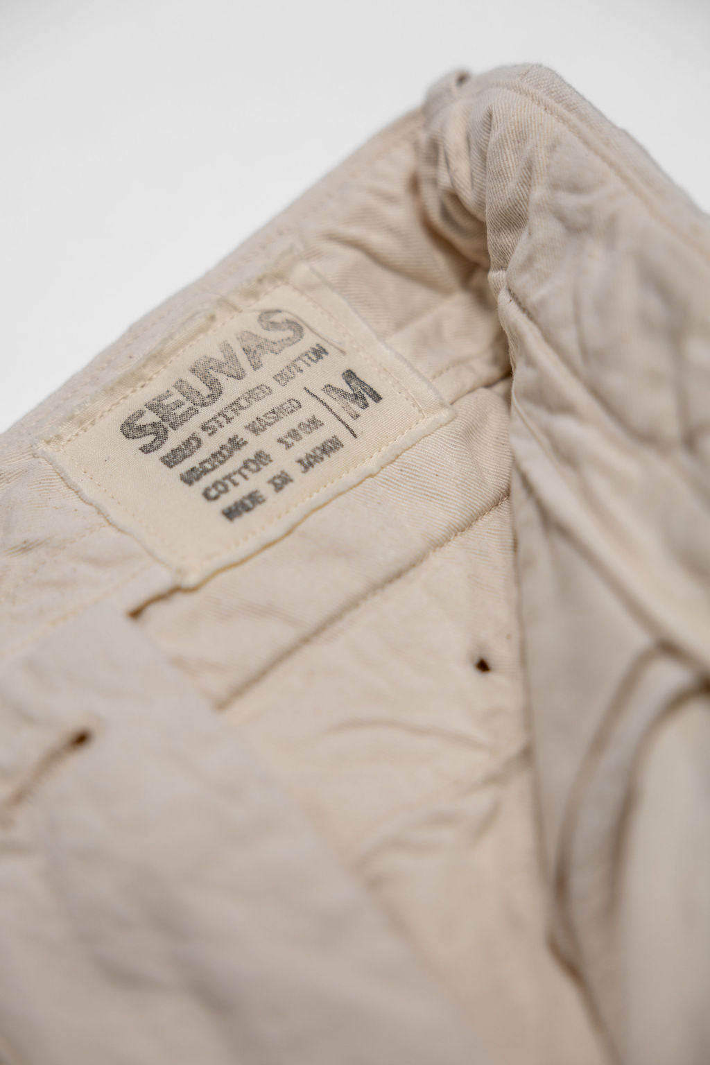 Seuvas Canvas Tapered 2-Tuck Pants (Regular) - Natural