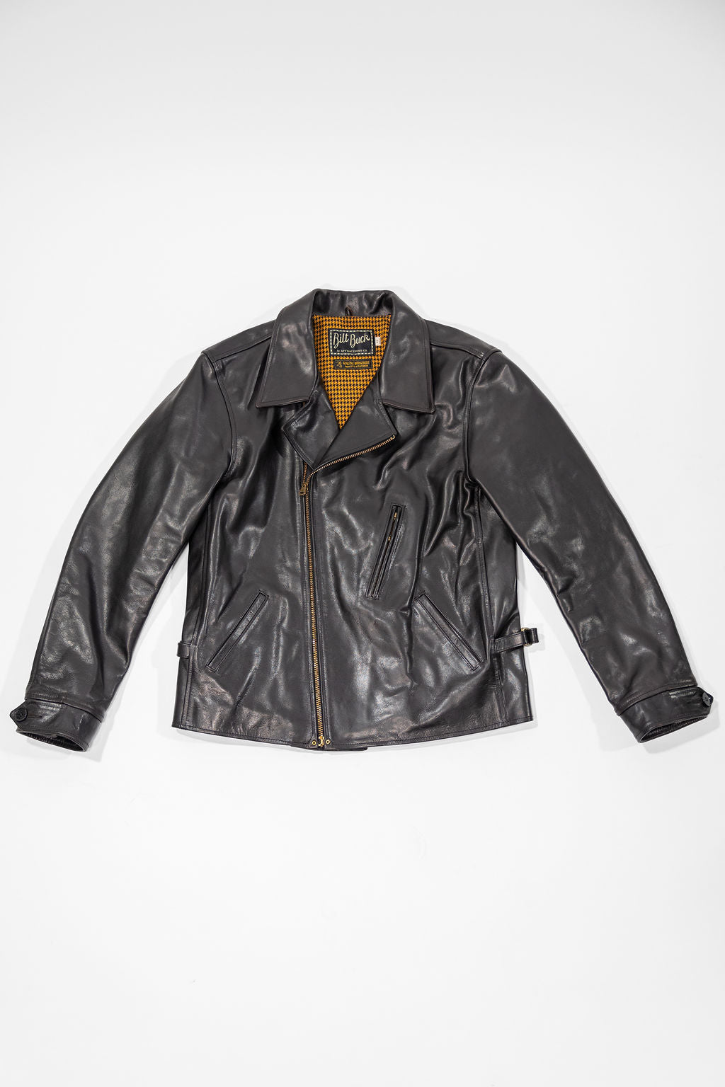 Attractions 379 Horsehide Double Flats Jacket - Black