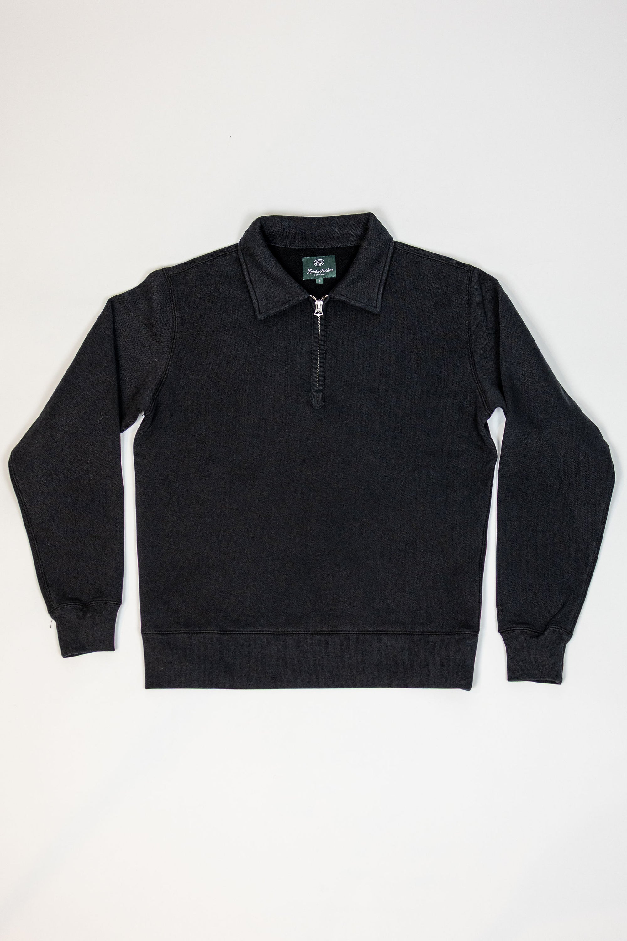 Knickerbocker Stadium Loft Knit Quarter Zip - Black