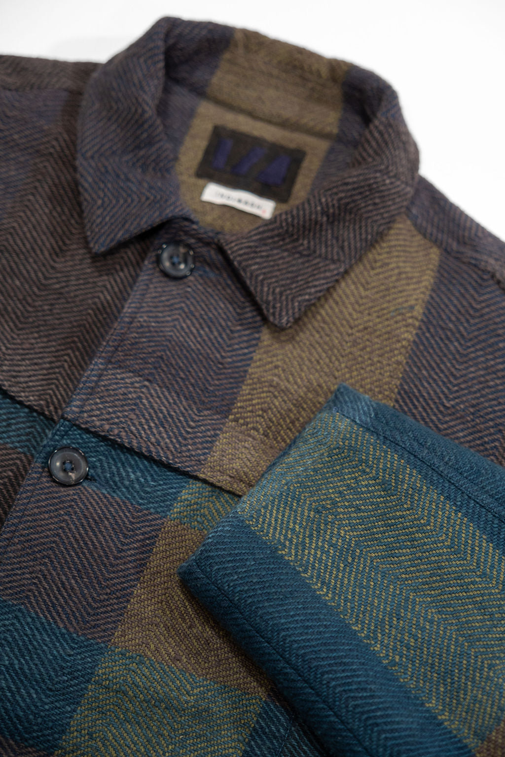 Indi + Ash Braulio Barn Coat - Handspun Herringbone Blanket Plaid