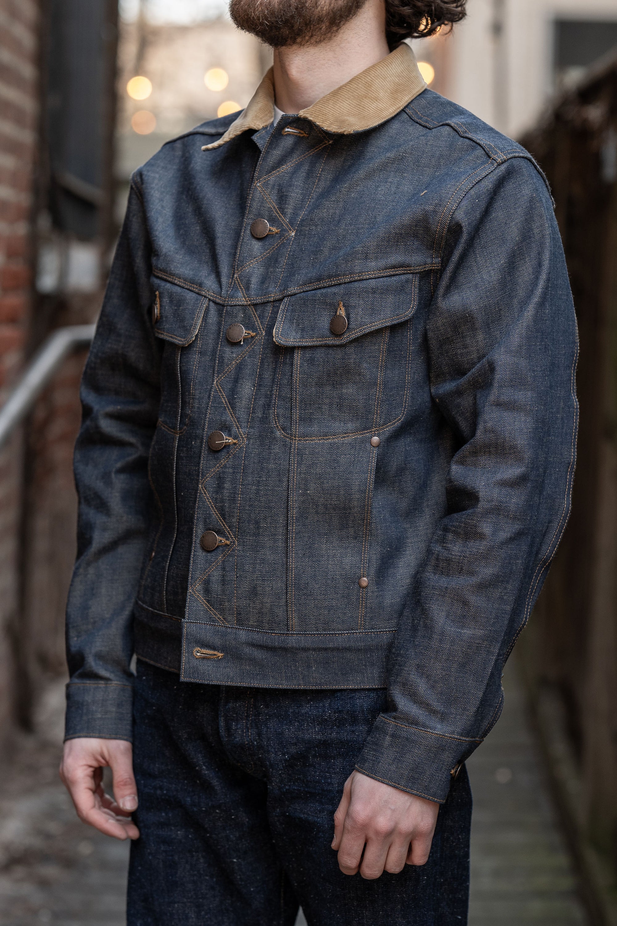 Freenote Cloth High Low Jacket - 13oz Natural Indigo