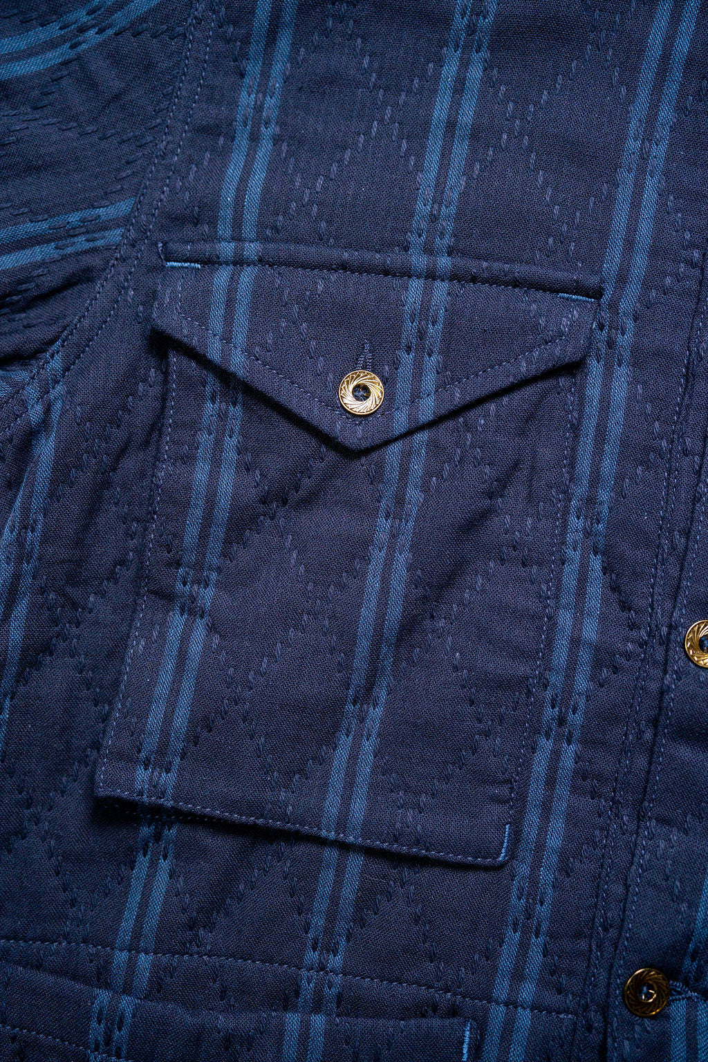 Indigofera Rivera - Indigo Sashiko Stripe