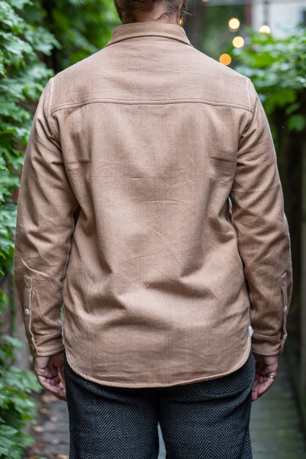 Indi + Ash Ames Workshirt - Cutch Brown Handwoven Denim