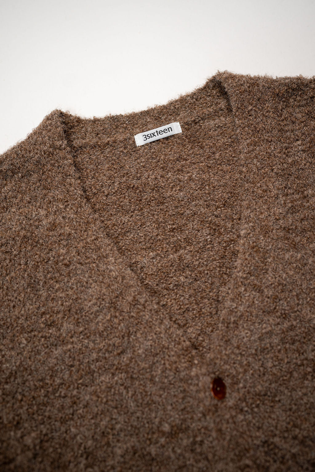 3sixteen V-Neck Cardigan - Earth Boucle Alpaca