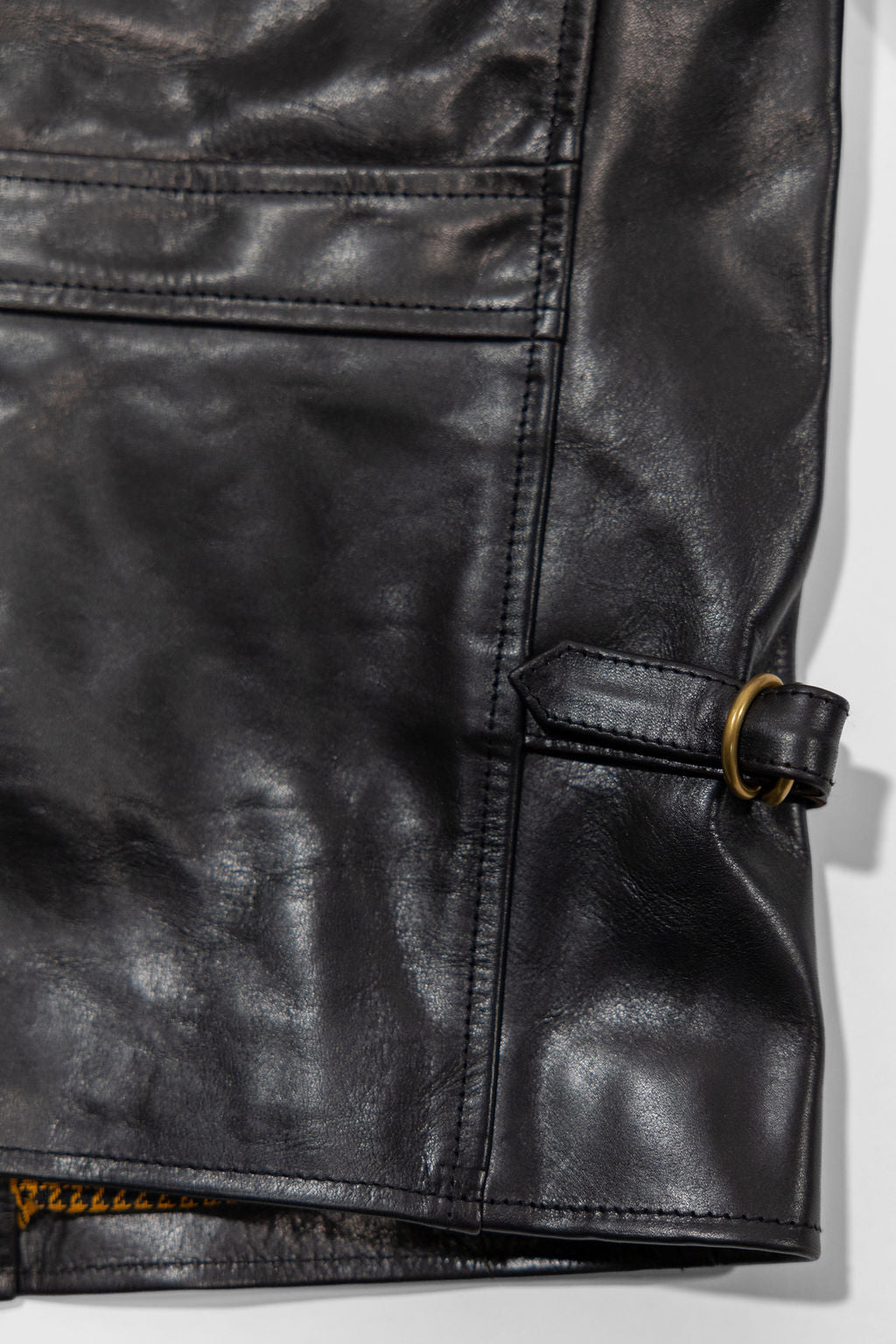 Attractions 379 Horsehide Double Flats Jacket - Black