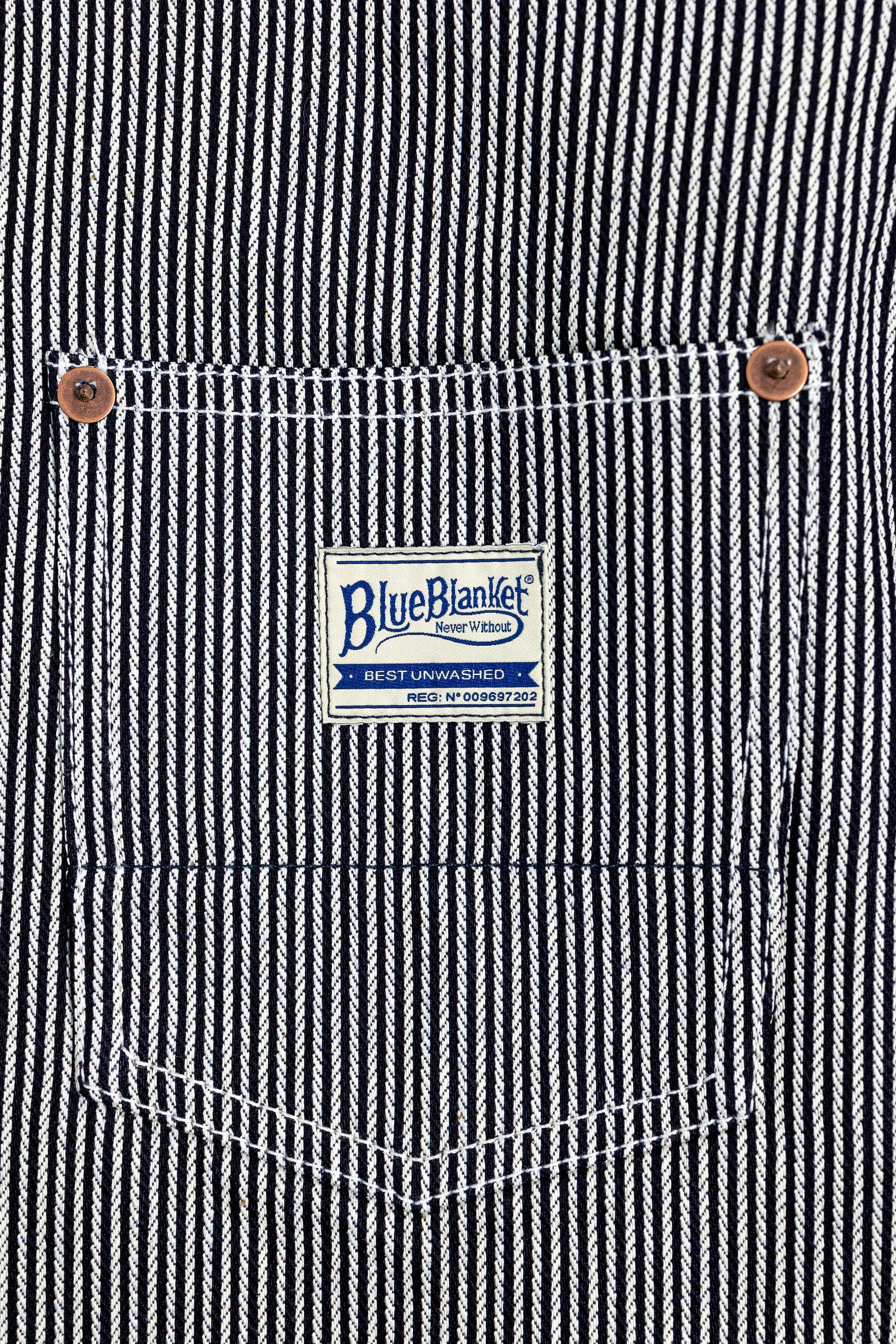 Blue Blanket J03 JP111 Type I Jacket - Hickory Stripe Indigo