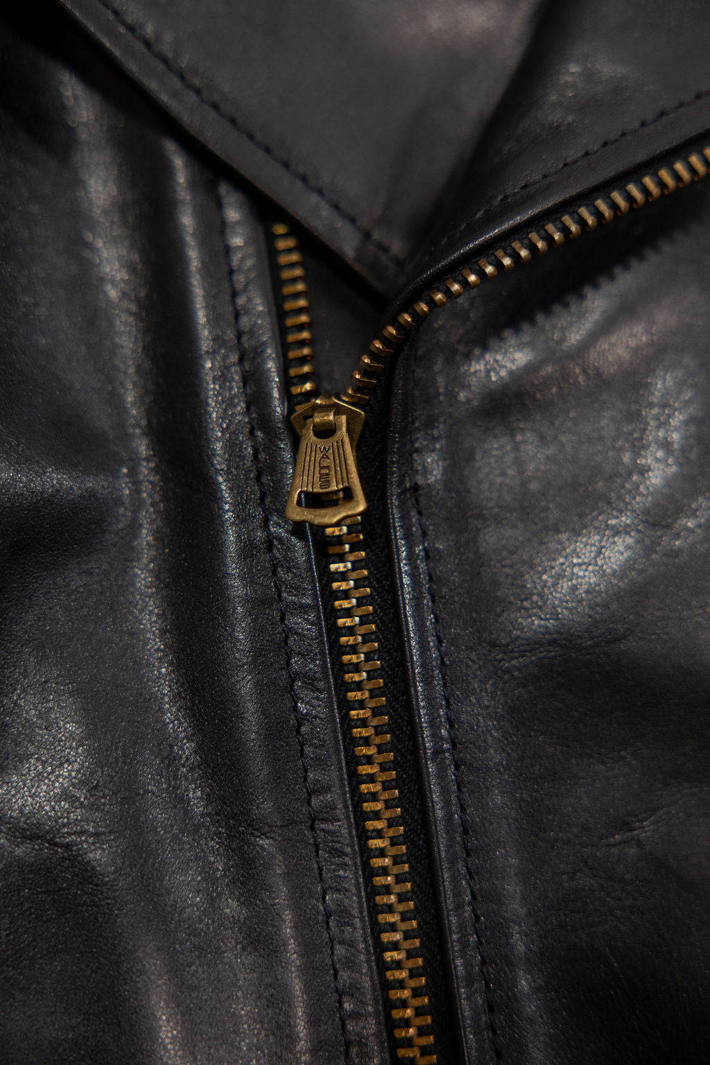 Attractions 379 Horsehide Double Flats Jacket - Black