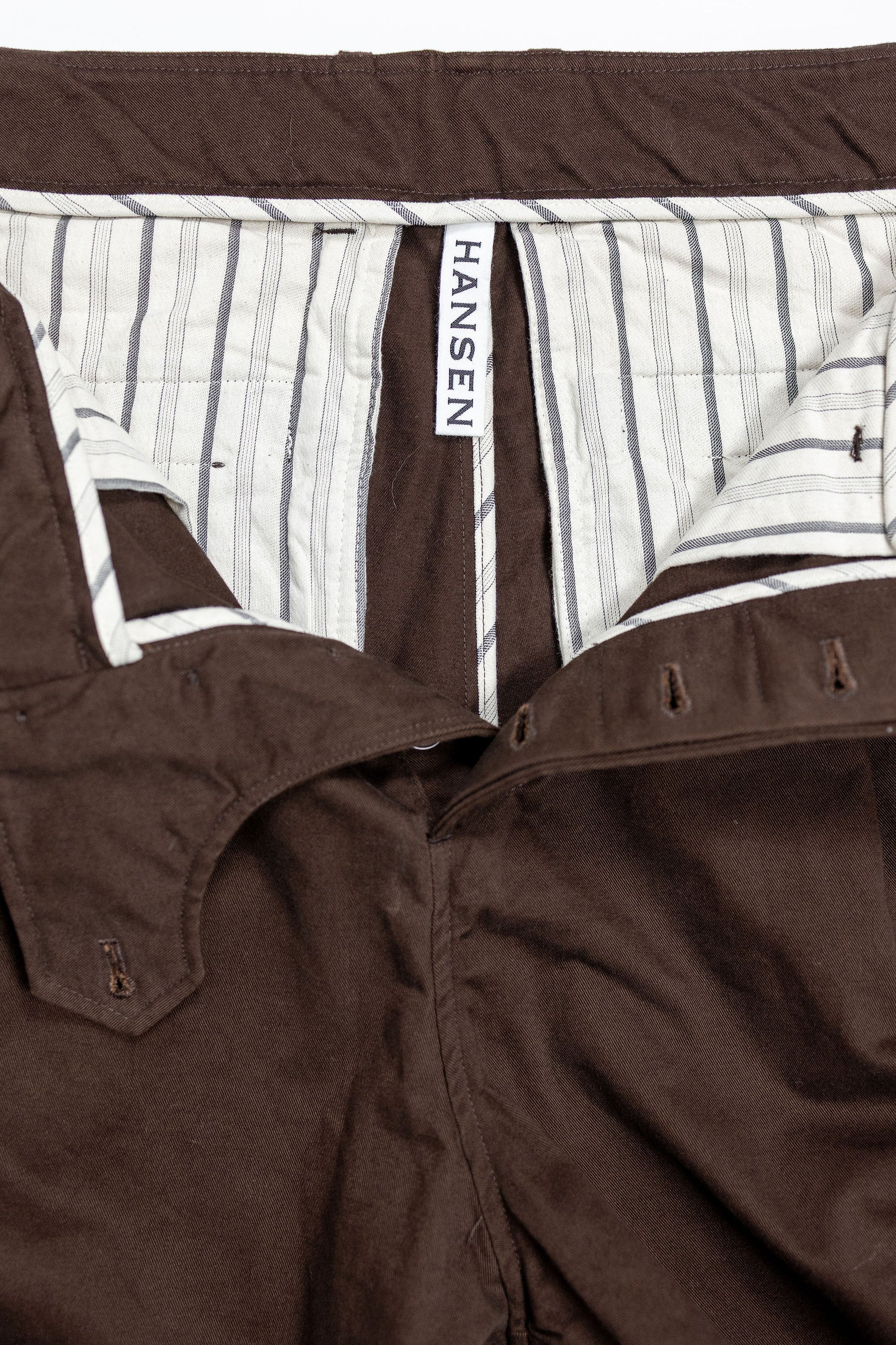 Hansen Garments Bobby Wide Pleated Trousers - Chestnut